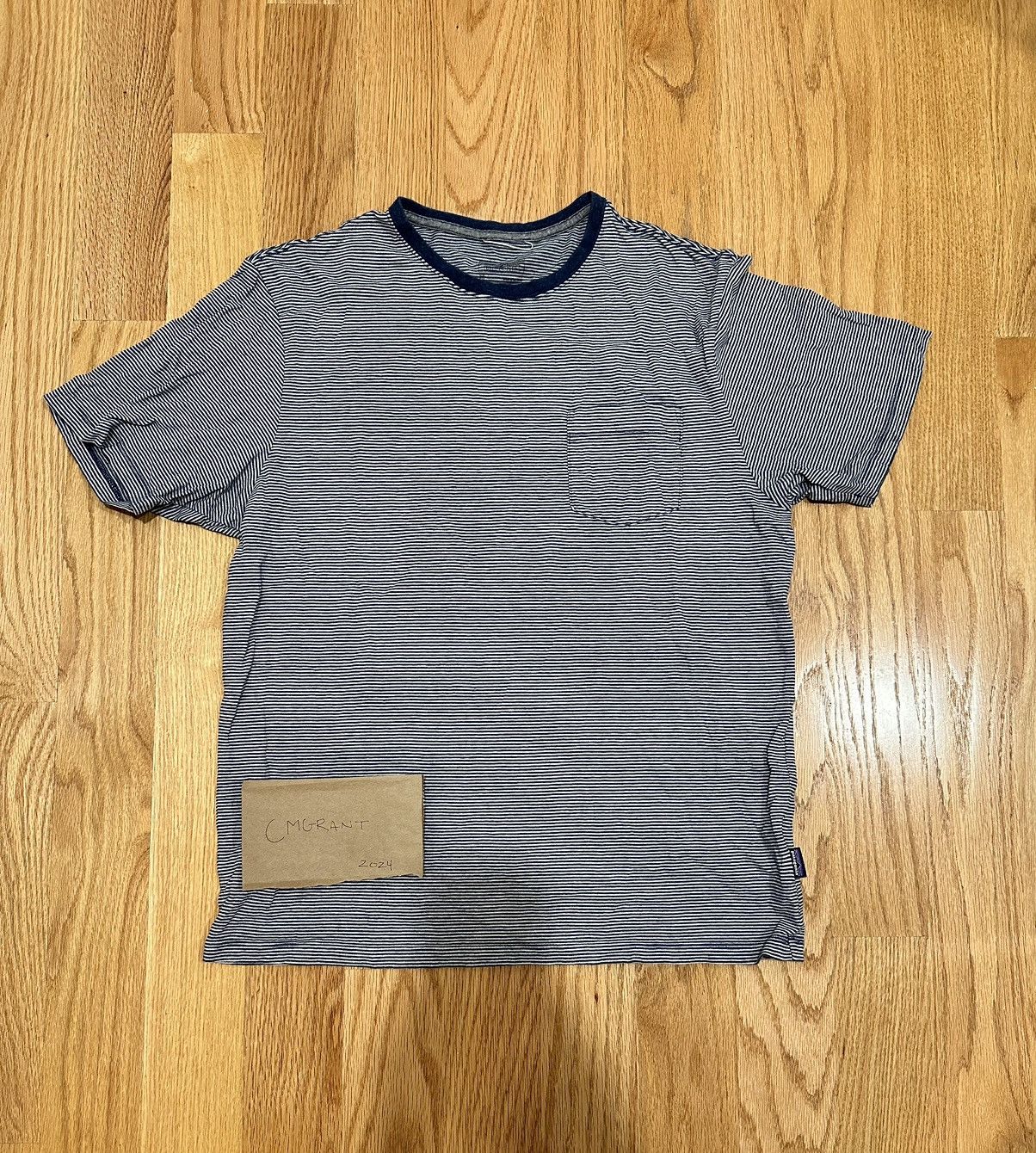 Patagonia Patagonia Pocket T Shirt Striped Navy Outdoor Size US M / EU 48-50 / 2 - 1 Thumbnail