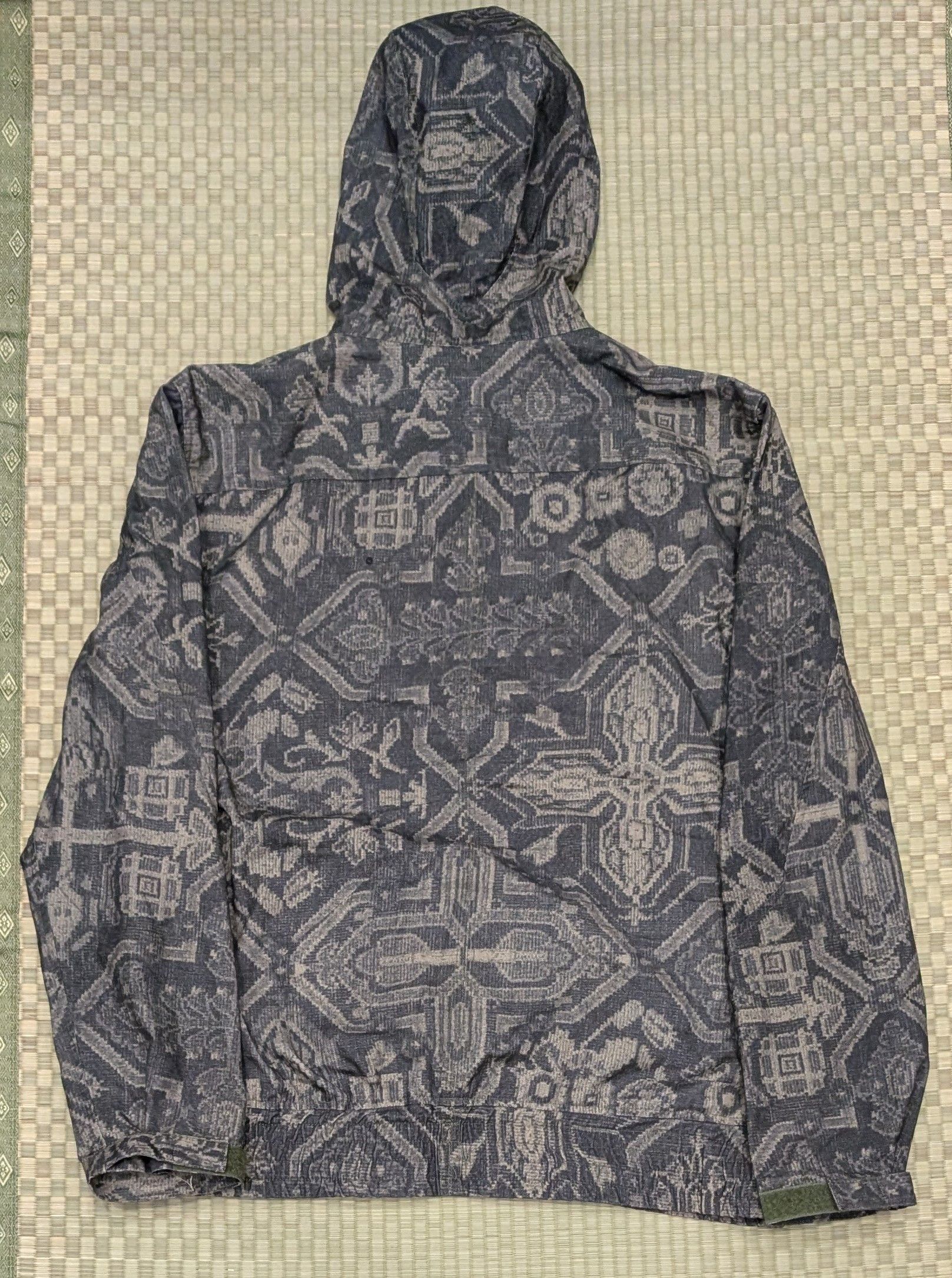 Black Scale Black Scale Half Zip Anorak Hooded Jacket Pattern Print Size US L / EU 52-54 / 3 - 2 Thumbnail