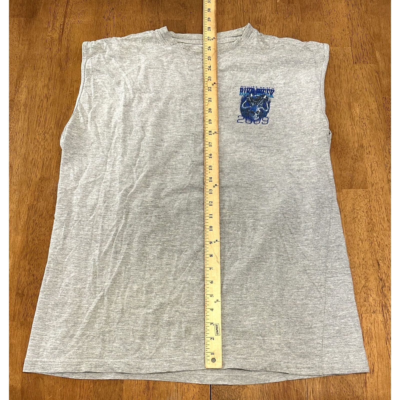 Vintage VINTAGE Bike Week 2009 Tank Top T Shirt Large Gray Men Size US L / EU 52-54 / 3 - 6 Thumbnail