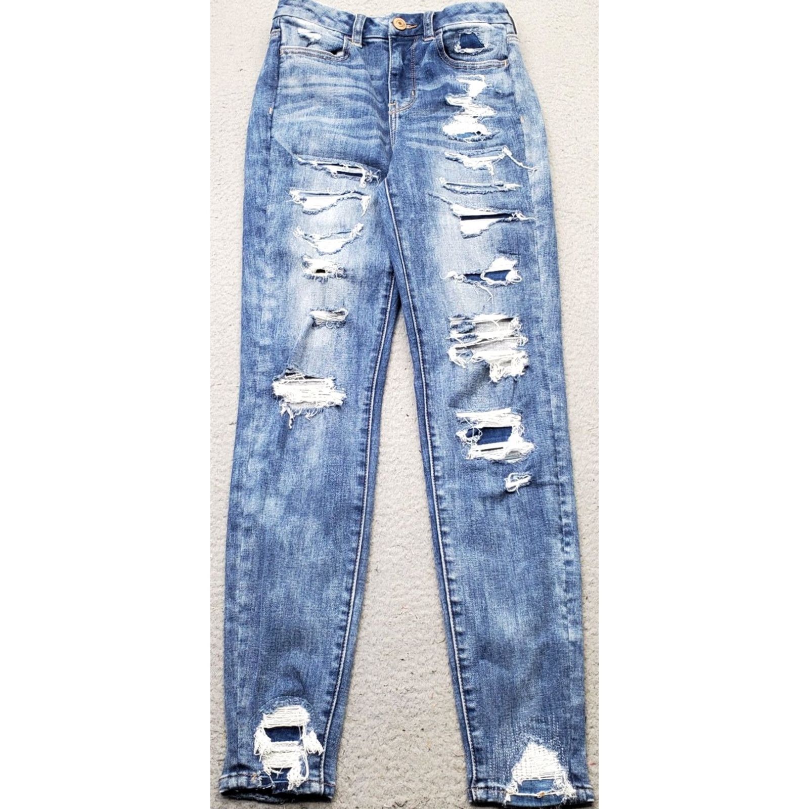 American Eagle Outfitters American Eagle Outfitters Curvy Jegging Jeans Womens 2 Blue Hi-Rise Regular Fit 5-Pocket Denim Jeans Size 26" / US 2 / IT 38 - 2 Thumbnail