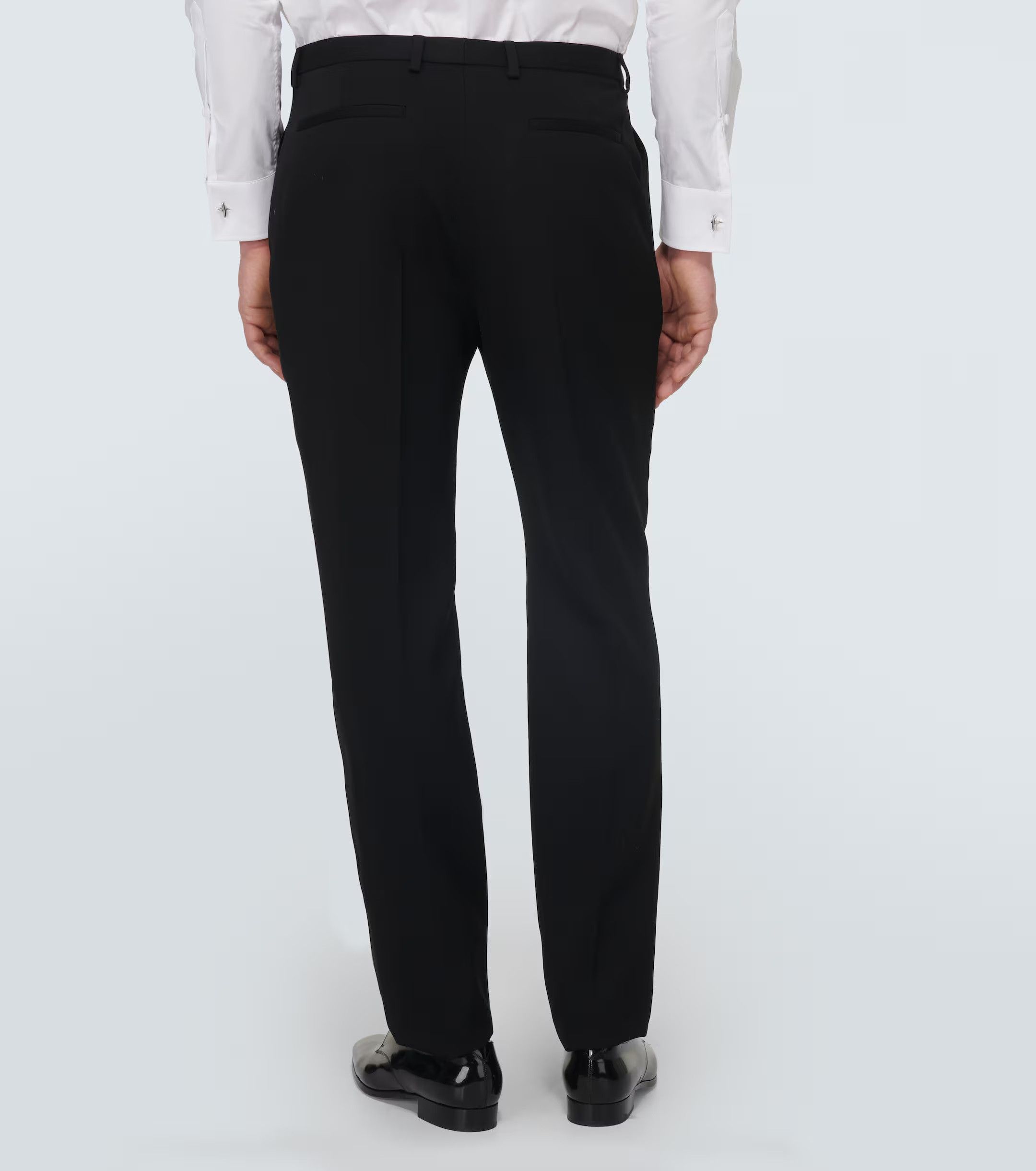 Saint Laurent Paris Saint Laurent Tuxedo Trousers - Black Wool Size US 34 / EU 50 - 2 Thumbnail