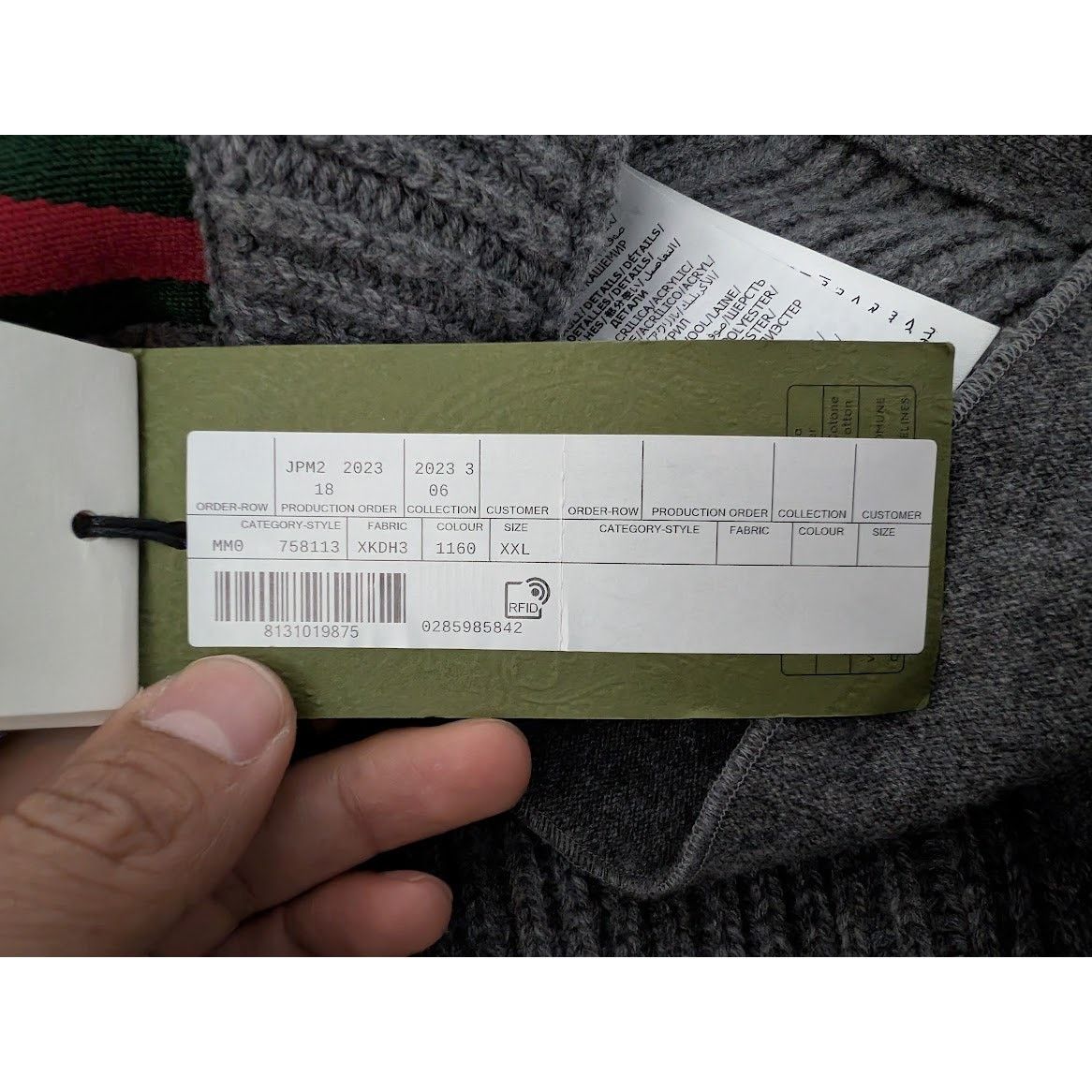 Gucci o1rshd1 Cashmere / Wool Trouser Pant in Grey Melange Size US 38 / EU 54 - 20 Thumbnail
