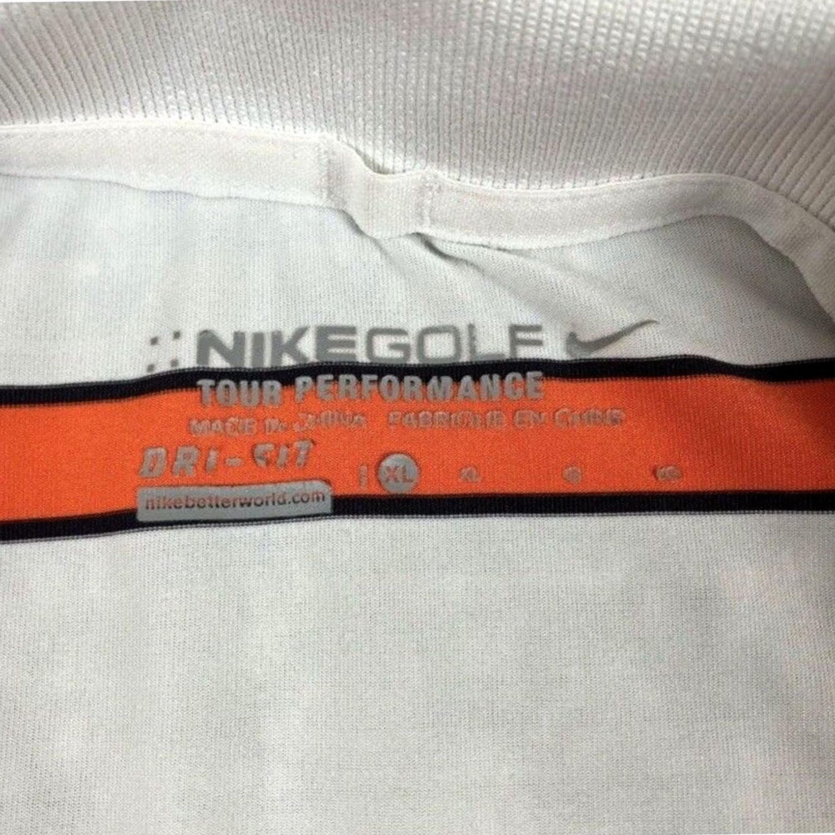 Nike Nike Golf Polo Shirt Mens XL White Striped Short Sleeve Casual Polo Shirt Size US XL / EU 56 / 4 - 5 Thumbnail