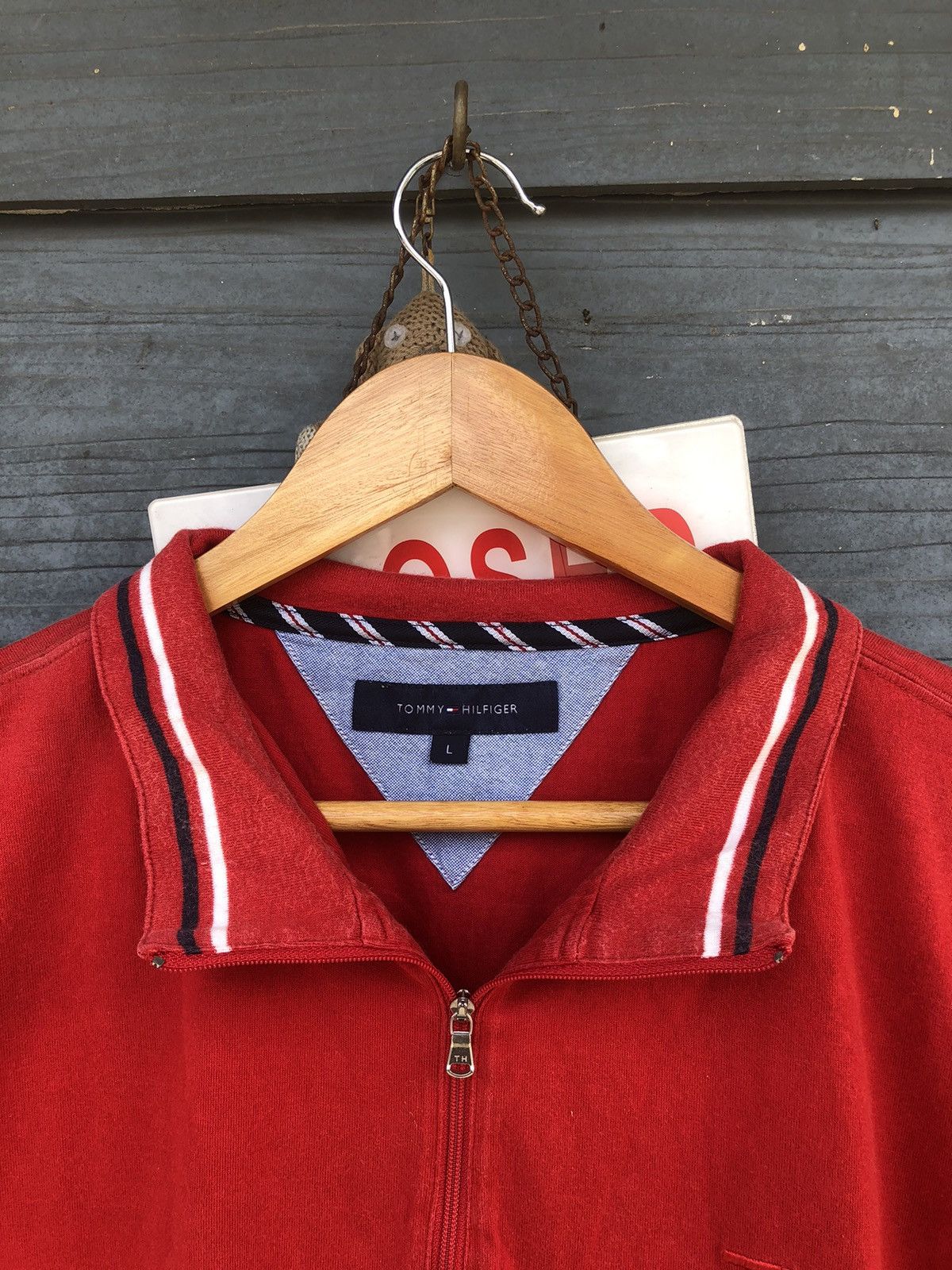 Tommy Hilfiger × Vintage Vintage Tommy Hilfiger USA 1/4 Zipper Polo Tee Size US L / EU 52-54 / 3 - 6 Thumbnail