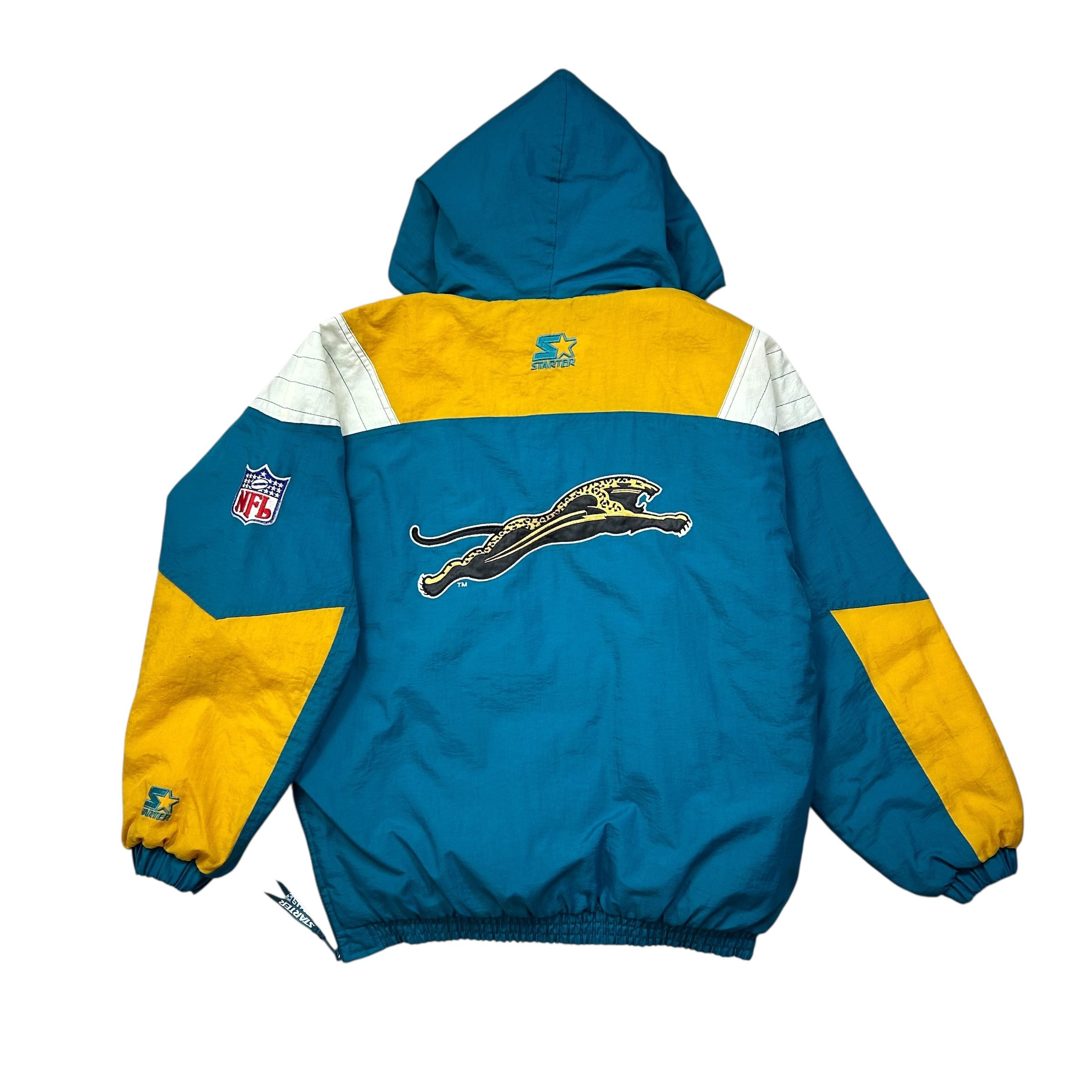 NFL VTG 90s JACKSONVILLE JAGUARS STARTER PUFFER JACKET PULLOVER Size US L / EU 52-54 / 3 - 1 Thumbnail