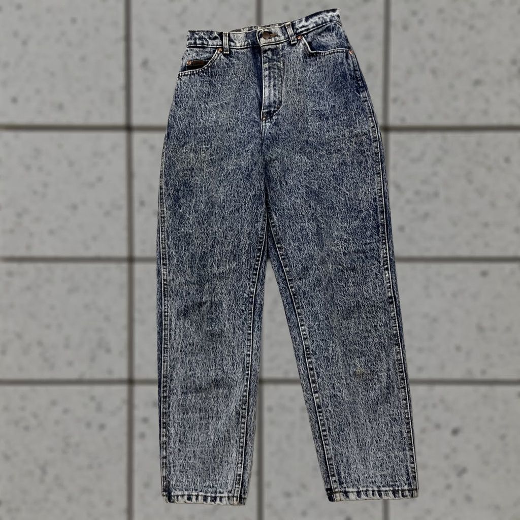 Lee VINTAGE LEE Jeans Women Jeans P 10 80s 90s Grunge Acid Wash Light Blue USA Denim Petite 26x27 Womens Size 26" / US 2 / IT 38 - 1 Thumbnail