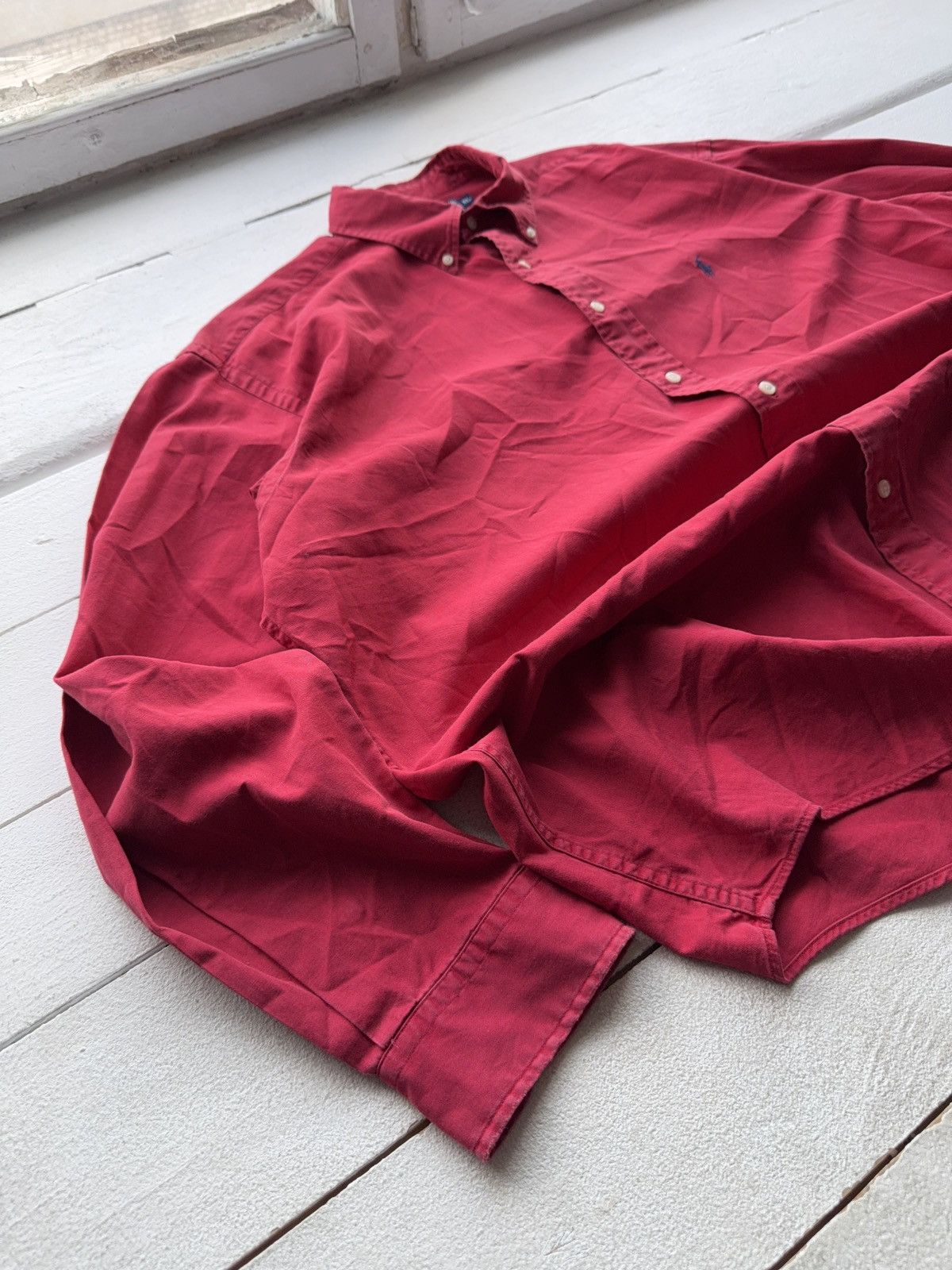 Polo Ralph Lauren Vintage Ralph Lauren faded Red Cotton Button-Down Shirt XL Size US XL / EU 56 / 4 - 2 Thumbnail