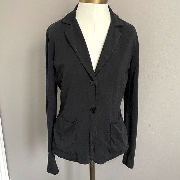 Weekend Max Mara Weekend Max Mara Black Lightweight Jersey Blazer 🇵🇹 Size M / US 6-8 / IT 42-44 - 3 Thumbnail