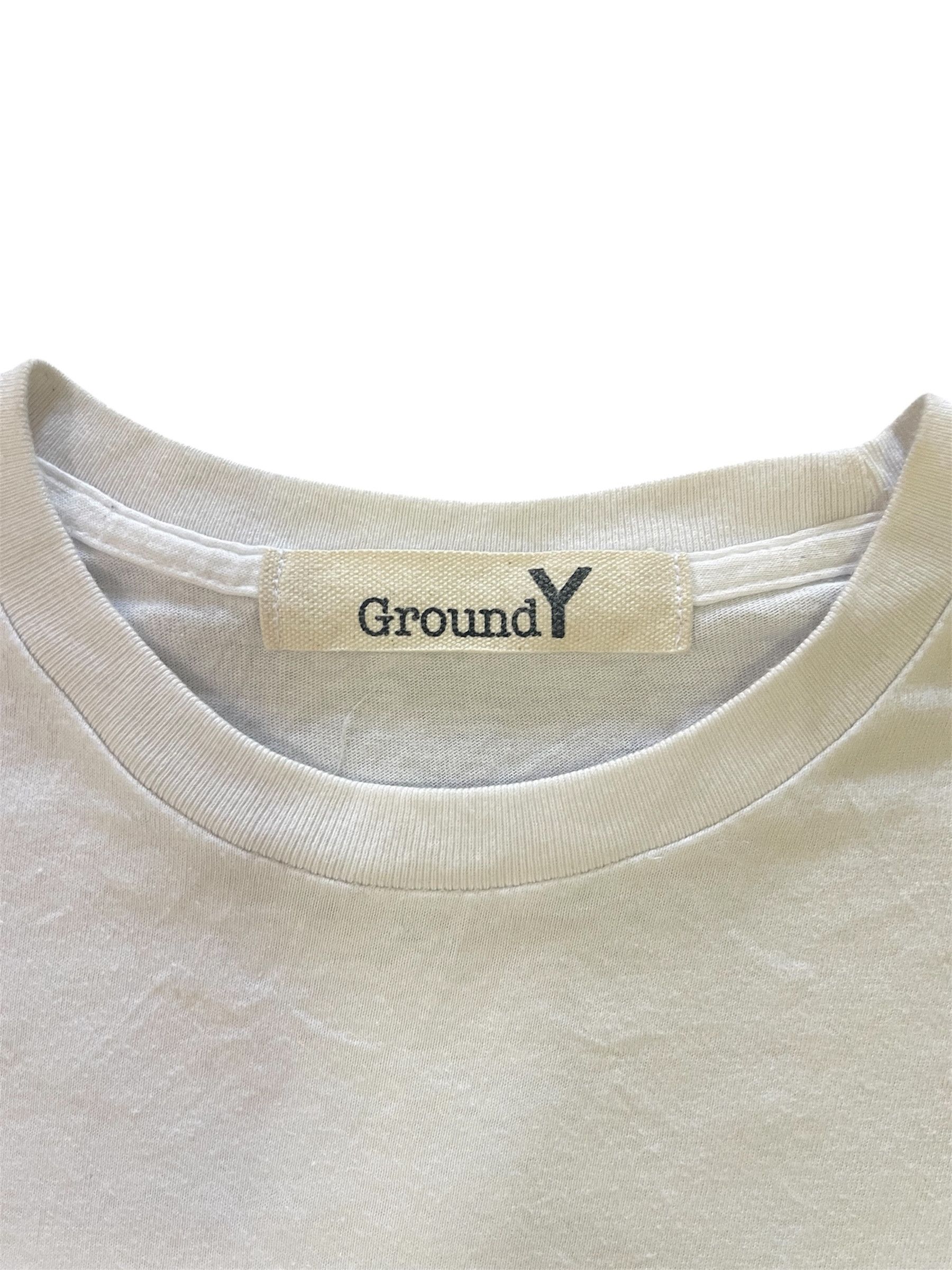 Ground Y Yohji Yamamoto Flip Wording Font White t-shirt size M Size US M / EU 48-50 / 2 - 3 Thumbnail