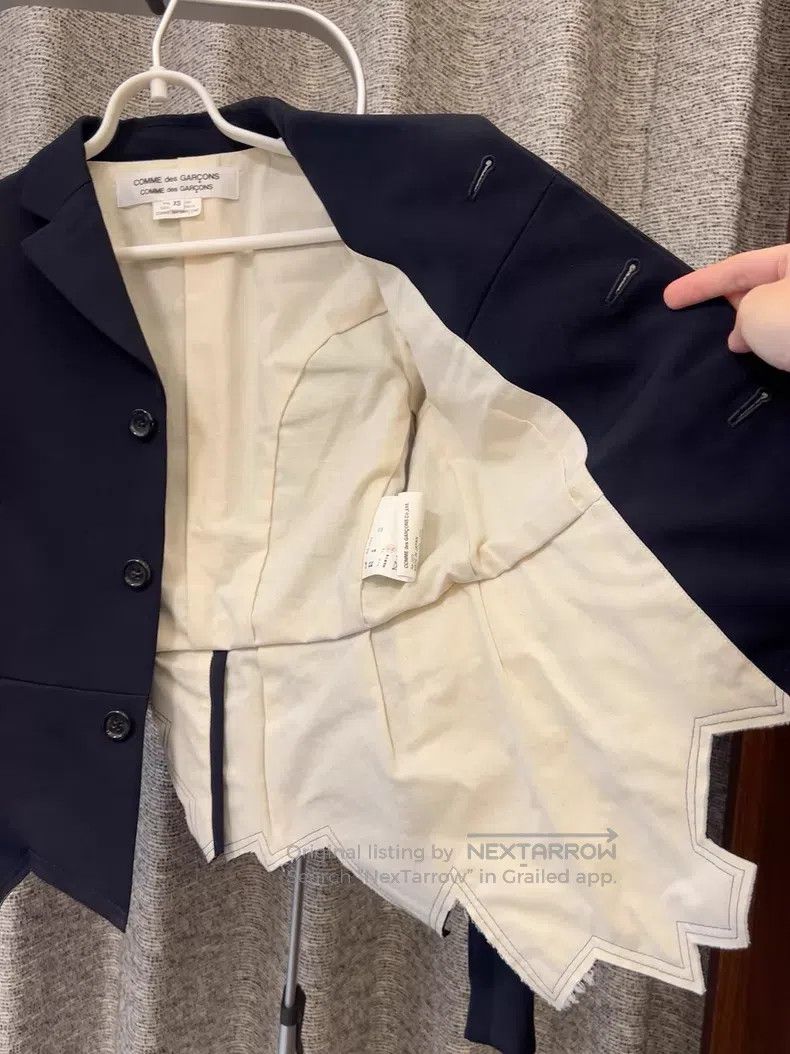 Comme des Garcons Comme Des Garcons Irregular eggshell wool coat Size XS / US 0-2 / IT 36-38 - 6 Thumbnail