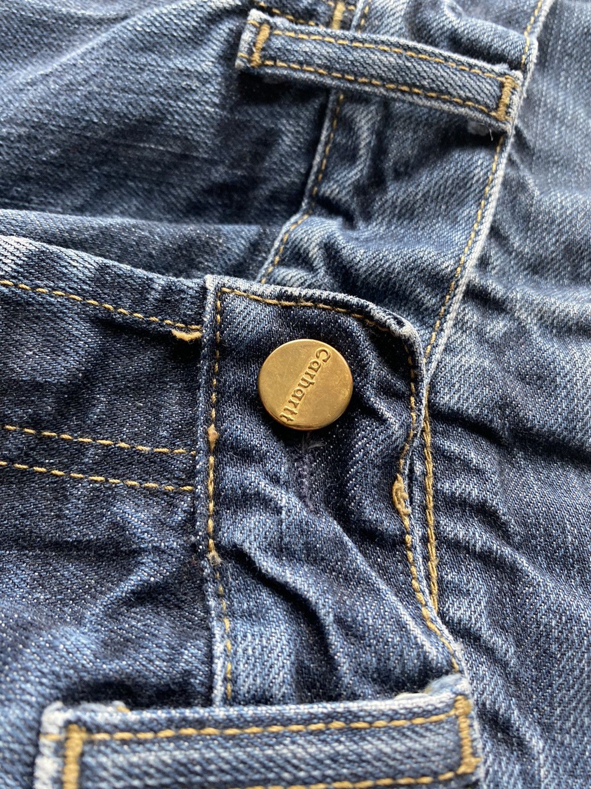 Carhartt × Carhartt Wip × Vintage 90s Carhartt Blue Washed Work Wip Jeans mens 33 Size US 33 - 5 Thumbnail