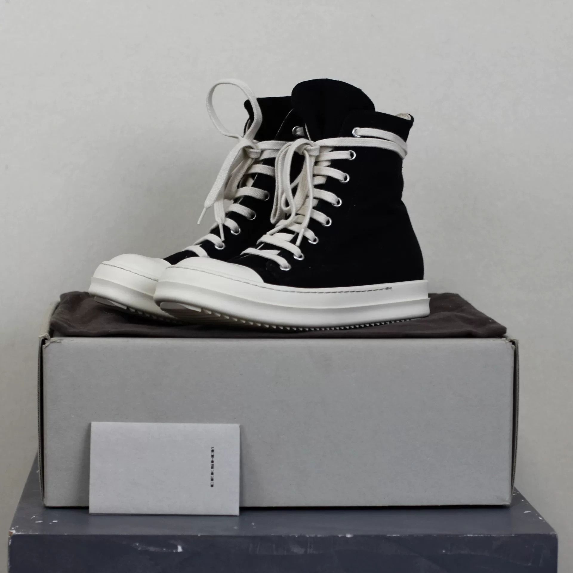 Rick Owens Drkshdw Rick Owens DRKSHDW High-Top Sneakers Size US 5 / EU 37 - 1 Thumbnail