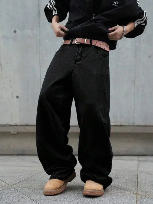 Japanese Brand × Vintage Skate Baggy Denim Jeans Wide leg Size US 34 / EU 50 - 4 Thumbnail