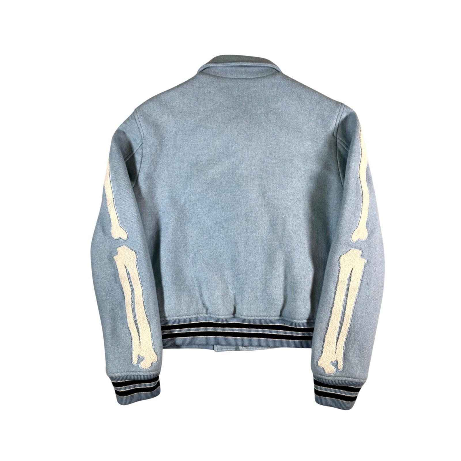 Amiri Amiri "Bone Varsity" Baby Blue Jacket Size US S / EU 44-46 / 1 - 2 Thumbnail