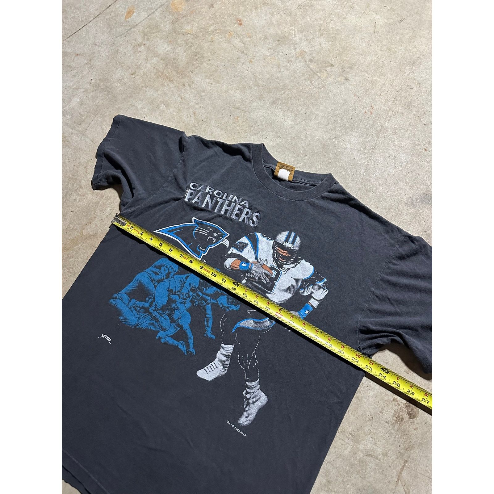 NFL × Nutmeg × Vintage Vintage Carolina Panthers 1993 Nutmeg Graphic T Shirt Large Size US L / EU 52-54 / 3 - 7 Thumbnail