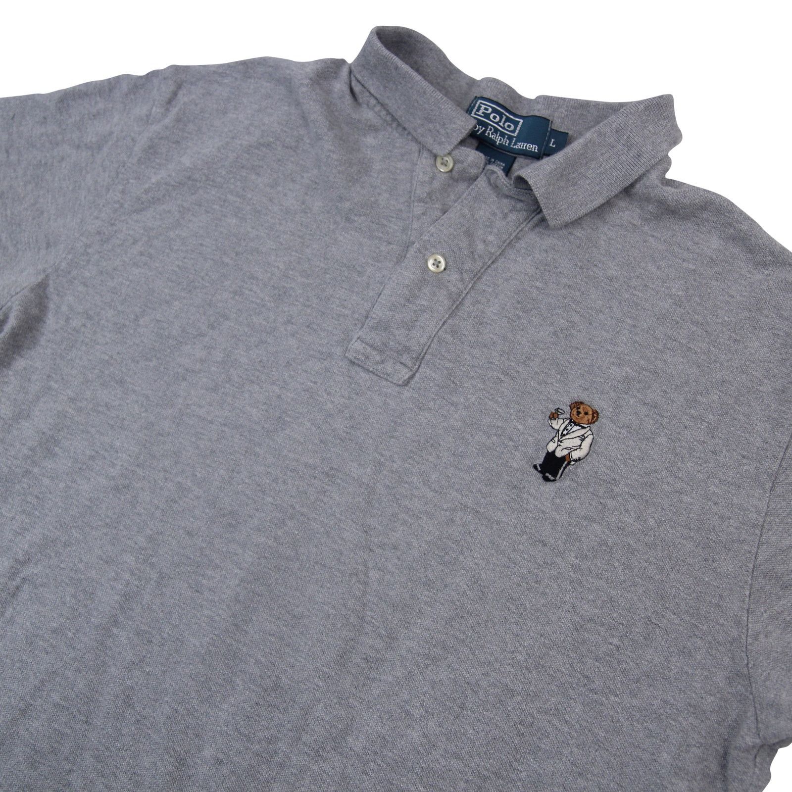 Polo Ralph Lauren × Vintage Vintage Polo Ralph Lauren Martini Polo Bear Polo Shirt Size US L / EU 52-54 / 3 - 2 Thumbnail