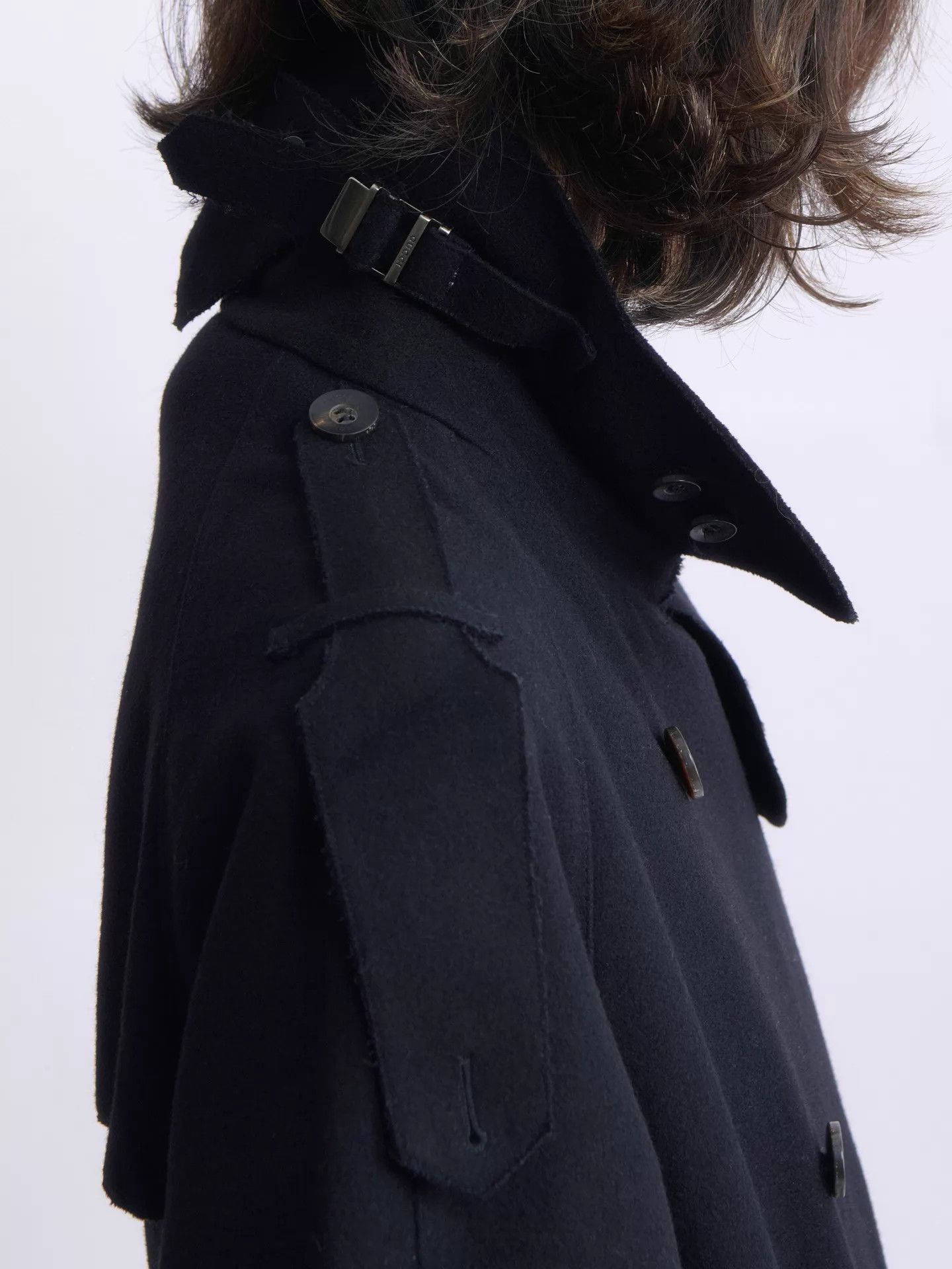 Gucci GUCCI by Tom Ford 1998AW Black Wool Double-Breasted Trench Size M / US 6-8 / IT 42-44 - 5 Thumbnail