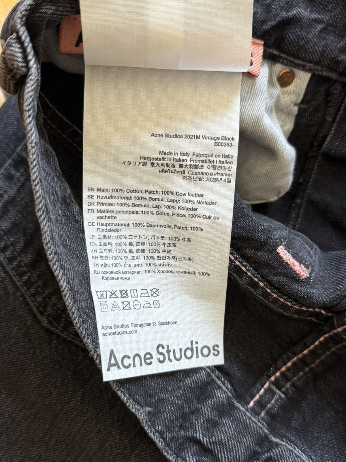 Acne Studios NWT - 2021M Vintage black Size US 29 - 7 Thumbnail
