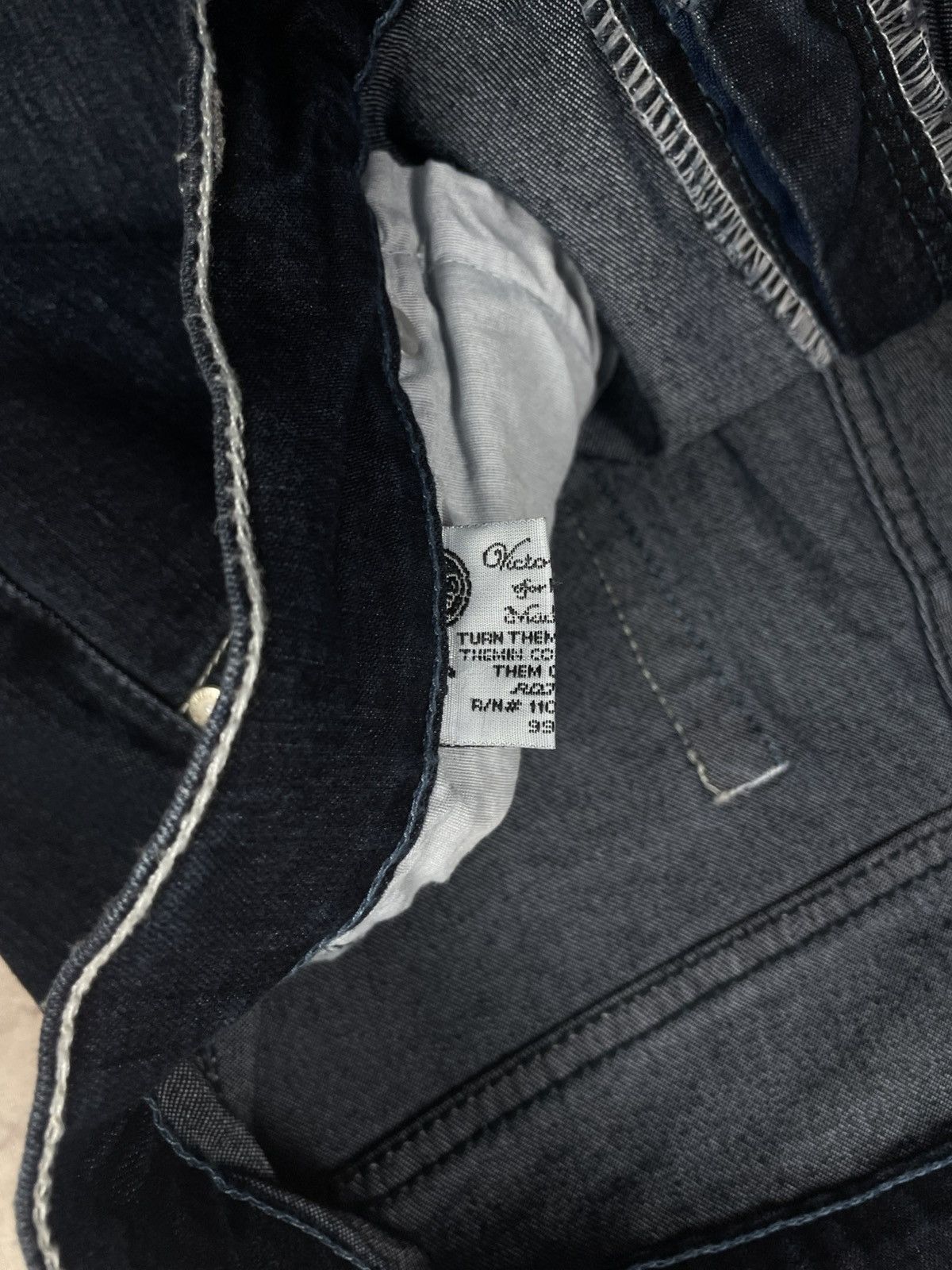 Victoria Beckham Victoria Beckham W34 L32 Jeans – Bootcut Fit, Navy, Drip egv Size 34" / US 12 / IT 48 - 5 Thumbnail