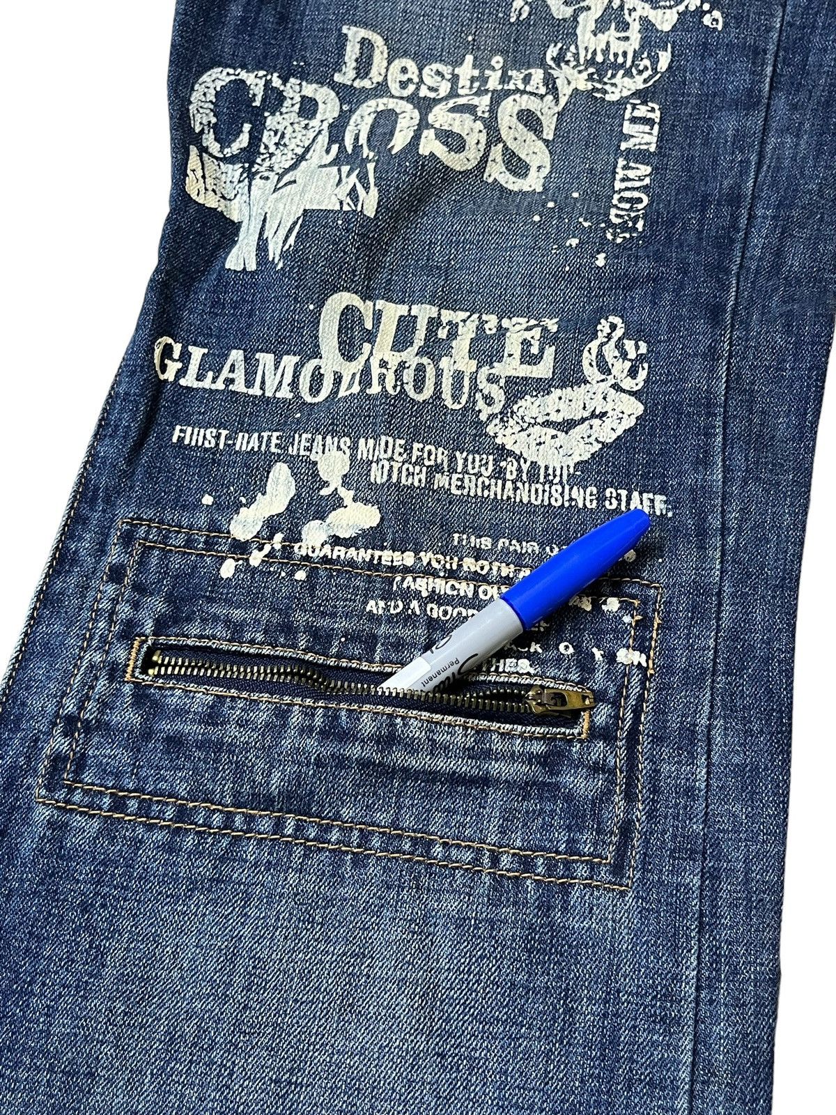 Japanese Brand JAPANESE JEAN FUNNY DEVIL SKULL,CUTE&GLAMOUROUS FLARED JEANS Size US 34 / EU 50 - 8 Thumbnail