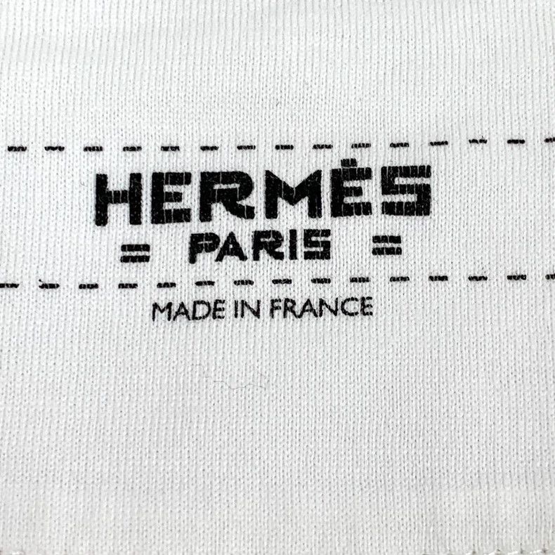 Hermes Hermes White Letter Print Cotton TShirt-2506 Size US XXS / EU 40 - 6 Thumbnail