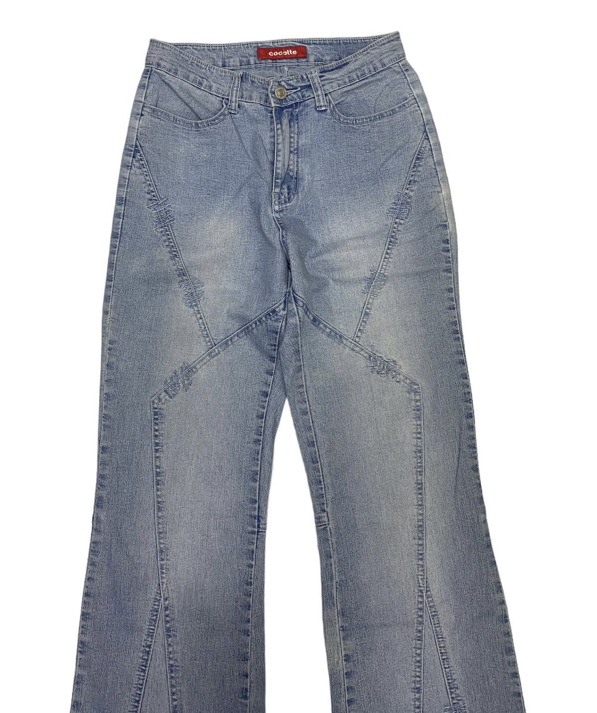 Hysteric Glamour FLARED🔥HYSTERIC OG STYLE HAGI PATCHWORK DENIM FLARE JEANS Size US 26 / EU 42 - 2 Thumbnail