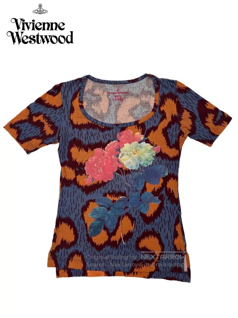 Vivienne Westwood Vivienne Westwood Retro Leopard Print Floral Print T-Shirt Size M / US 6-8 / IT 42-44 - 1 Thumbnail
