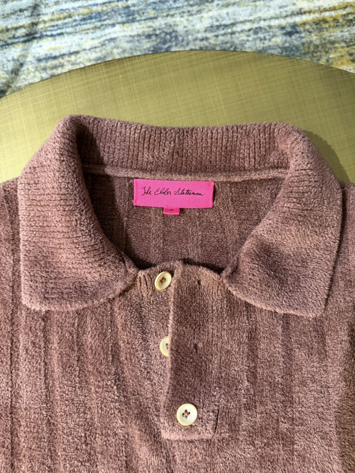 The Elder Statesman The Elder Statesman Terry Knit Polo – Medium Size US M / EU 48-50 / 2 - 2 Thumbnail