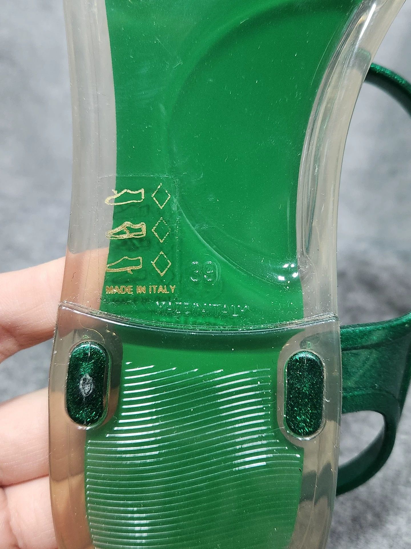 Chanel CHANEL Green Camellia Toe-Ring Ankle-Strap Sandal Wmns 39 Size US 8 / IT 38 - 5 Thumbnail