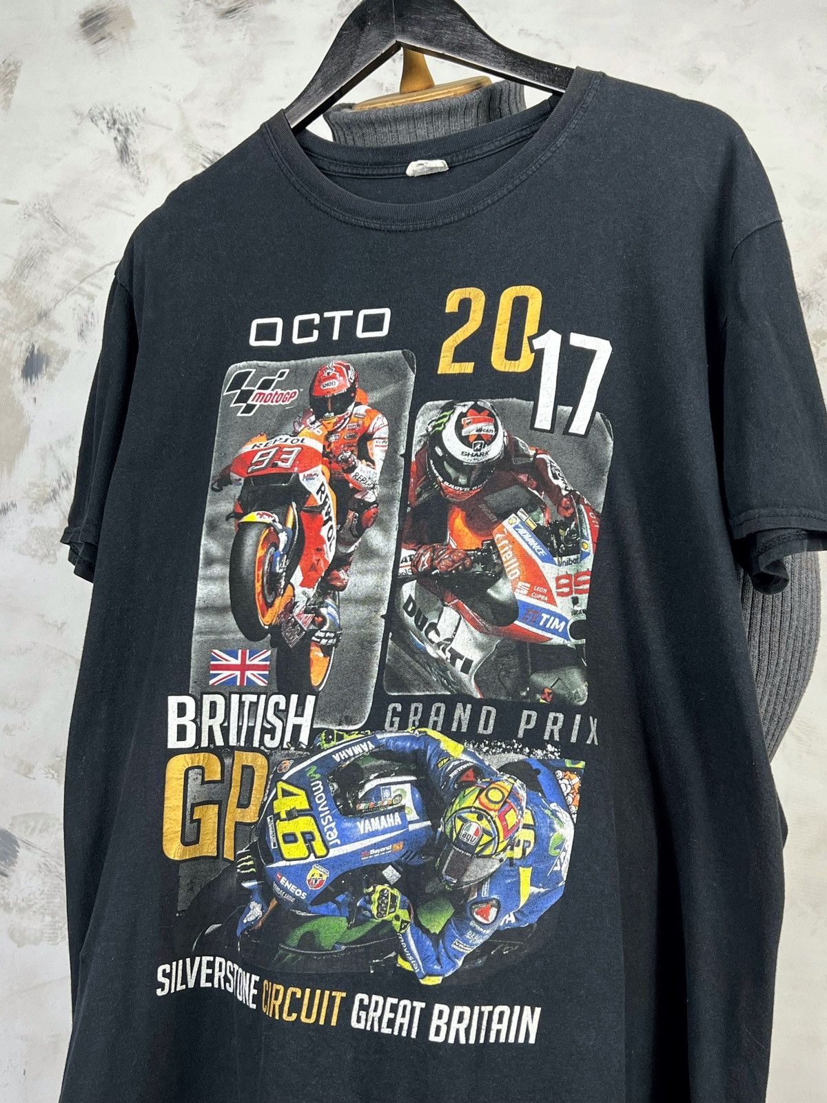 Vintage MotoGP British Grand Prix 2017 T-Shirt Size L - XL Size US XL / EU 56 / 4 - 3 Thumbnail