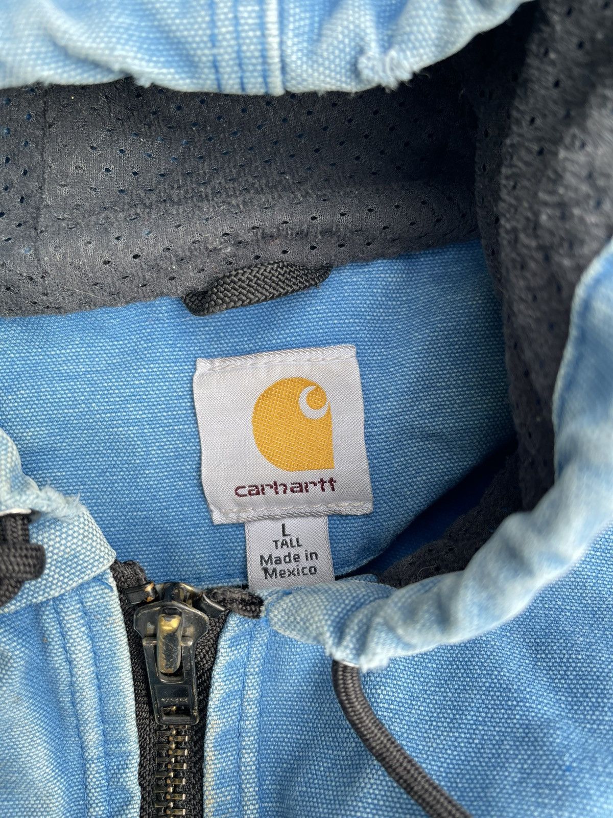 Carhartt × Vintage Rare Thrashed distressed sun faded blue carhartt bomber Size US L / EU 52-54 / 3 - 4 Thumbnail