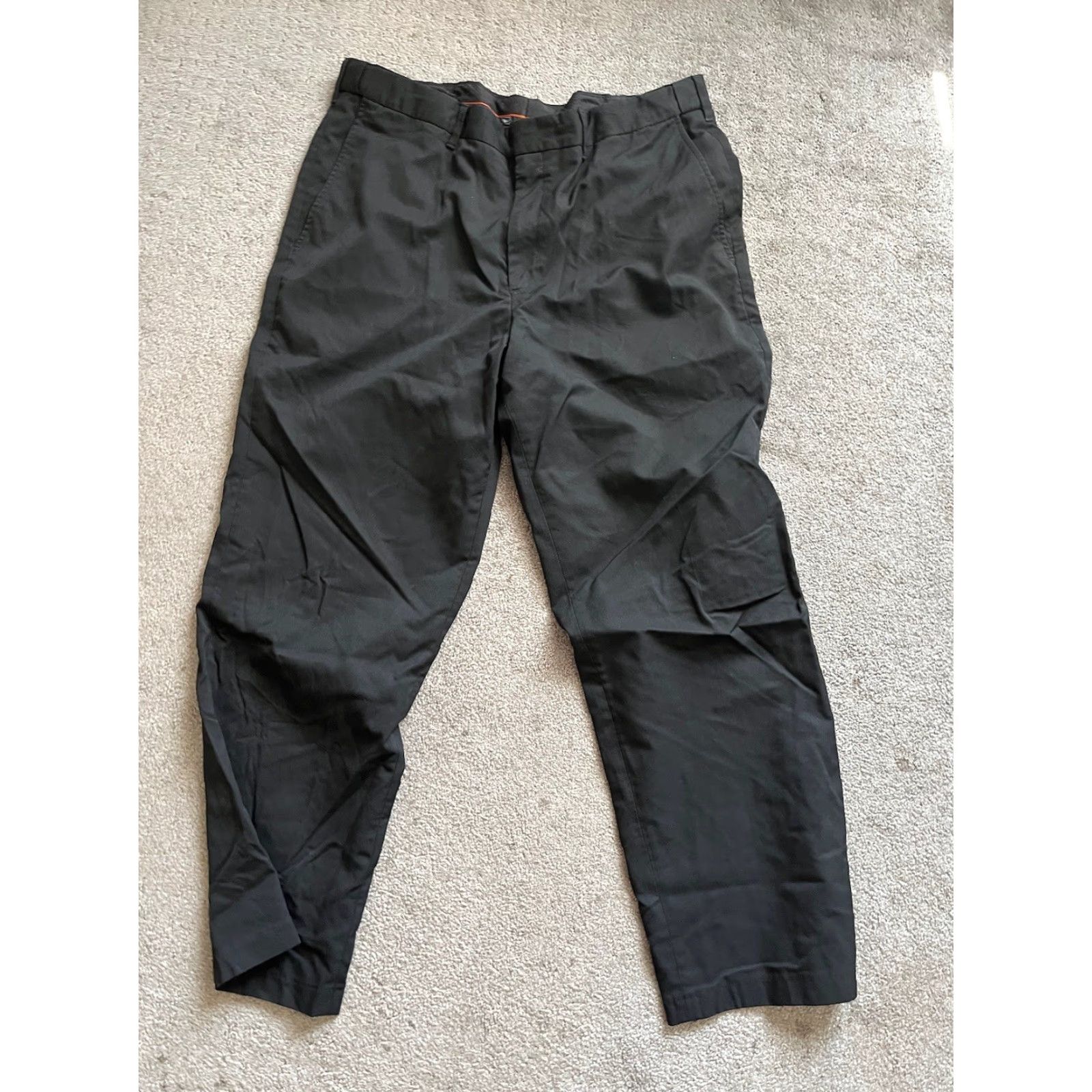 Haggar Haggar Black Solid Polyester Flat Front Mens Dress Pants 38x30, Regular, 38, Haggar, Pants, Black, Dress Pants, Mens Size US 38 / EU 54 - 2 Thumbnail
