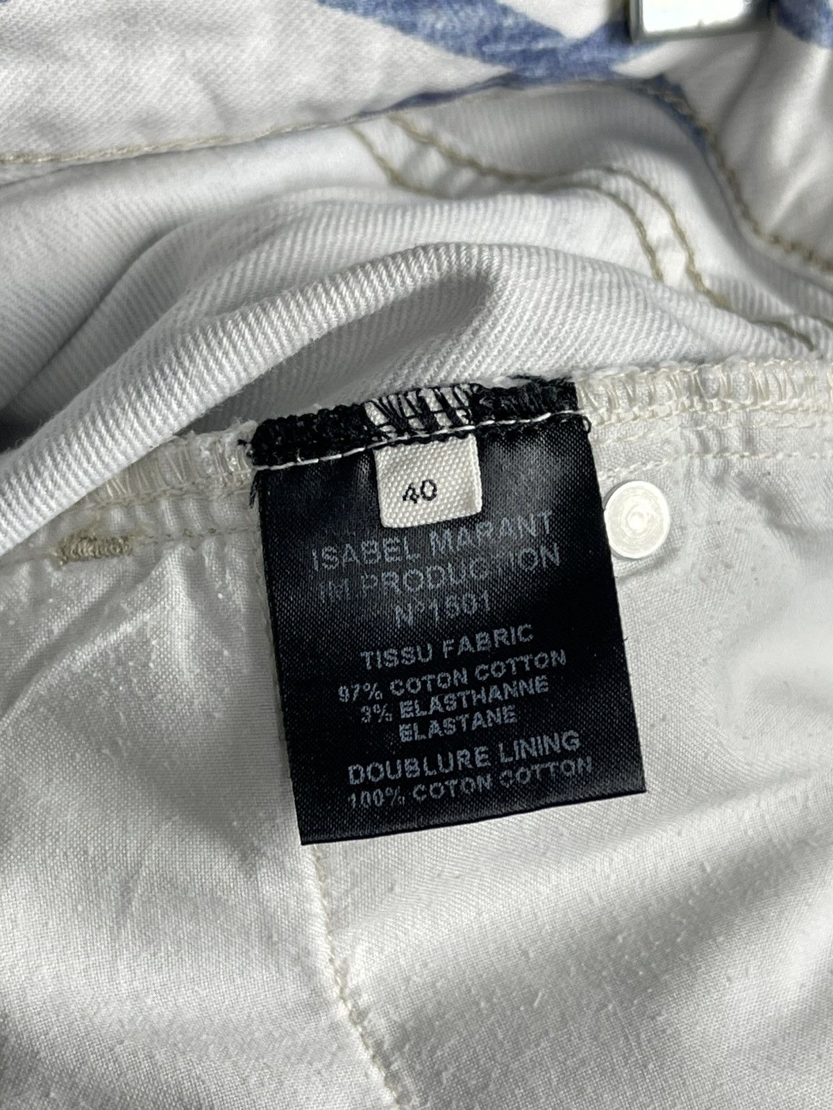 Isabel Marant Etoile Isabel Marant Etoile Nea Printed White Jeans Women’s Size 40 Size 28" / US 6 / IT 42 - 14 Thumbnail