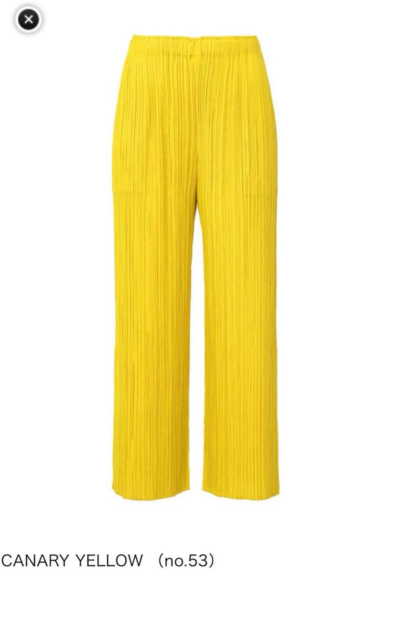 Issey Miyake Issey Miyake Yellow pleated pants Size 25" / US 0 / IT 36 - 1 Thumbnail