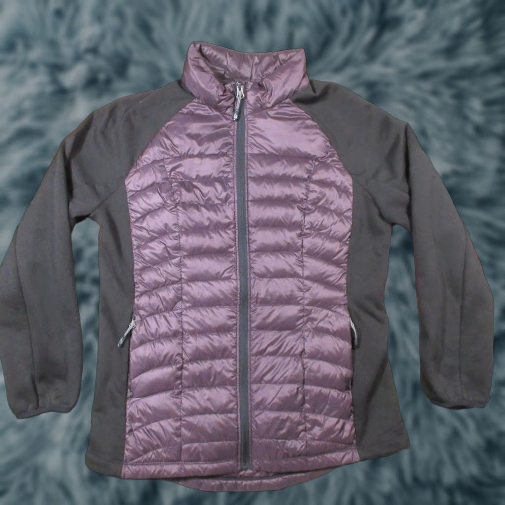 Vintage 32 Degrees Heat Down Puffer Jacket Women's L Purple Quilted Packable Full Zip Long Sleeve Mid-Length Winter Casual Outdoor Size L / US 10 / IT 46 - 1 Thumbnail