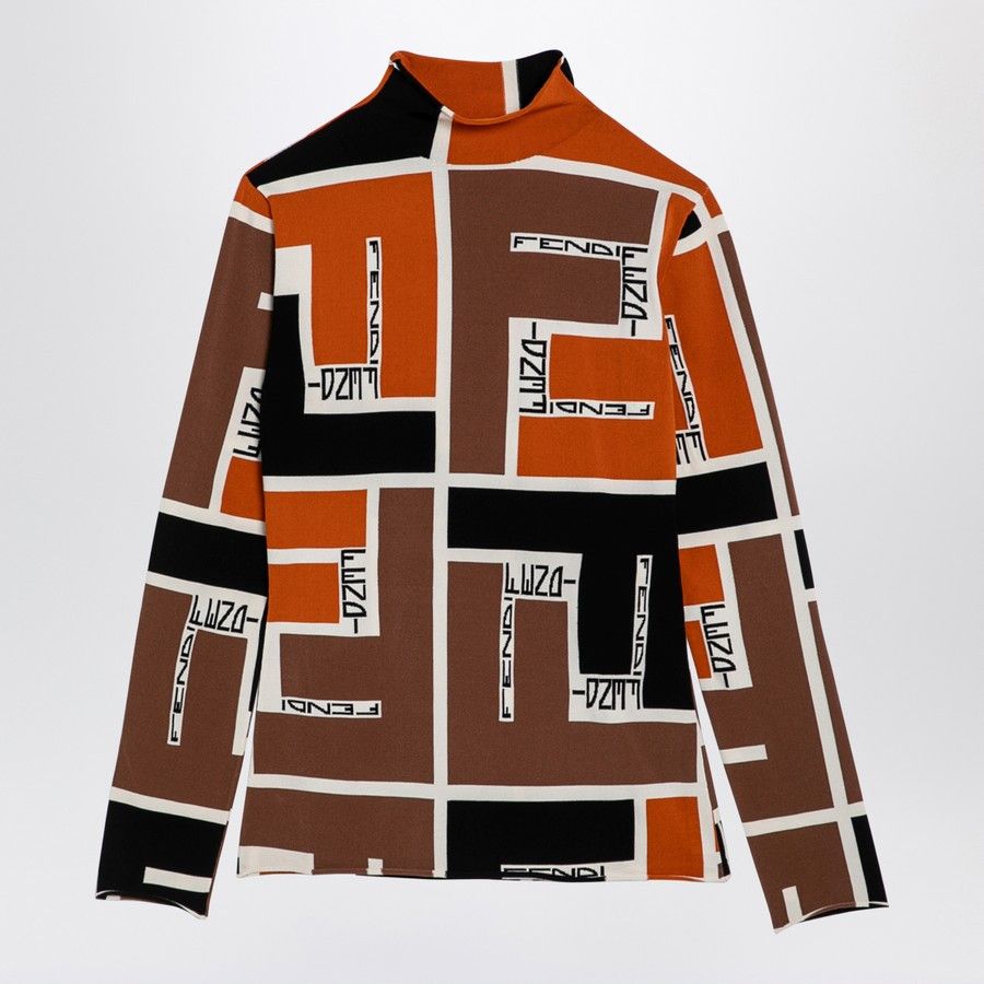 Fendi o1d2blof0824 Turtleneck Sweater in Multicolor Size S / US 4 / IT 40 - 1 Thumbnail