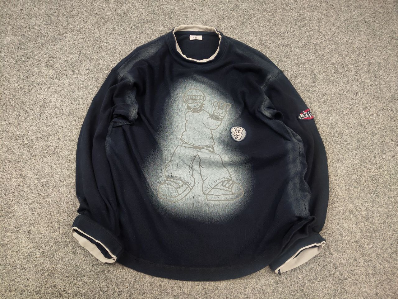 Vintage Vintage Y2K Grass Hither Long sleeve Sweatshirt Rap HipHop Size US S / EU 44-46 / 1 - 3 Thumbnail