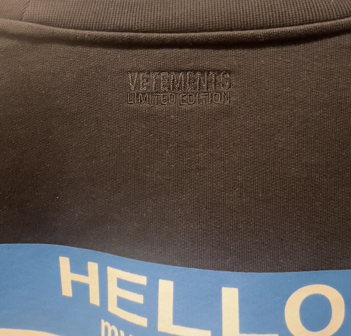 Vetements Vetements 'My Name Is' Black Long Sleeve Size US L / EU 52-54 / 3 - 3 Thumbnail