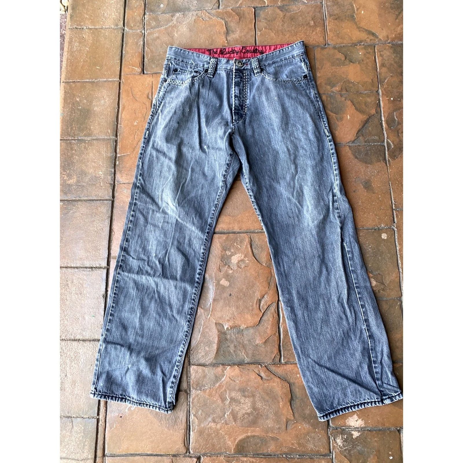 Coogi VINTAGE COOGI Denim Jeans Mens 34x34 Distressed Grunge Cyber Emo - 90s Bootcut Jeans Mens Size US 35 - 2 Thumbnail
