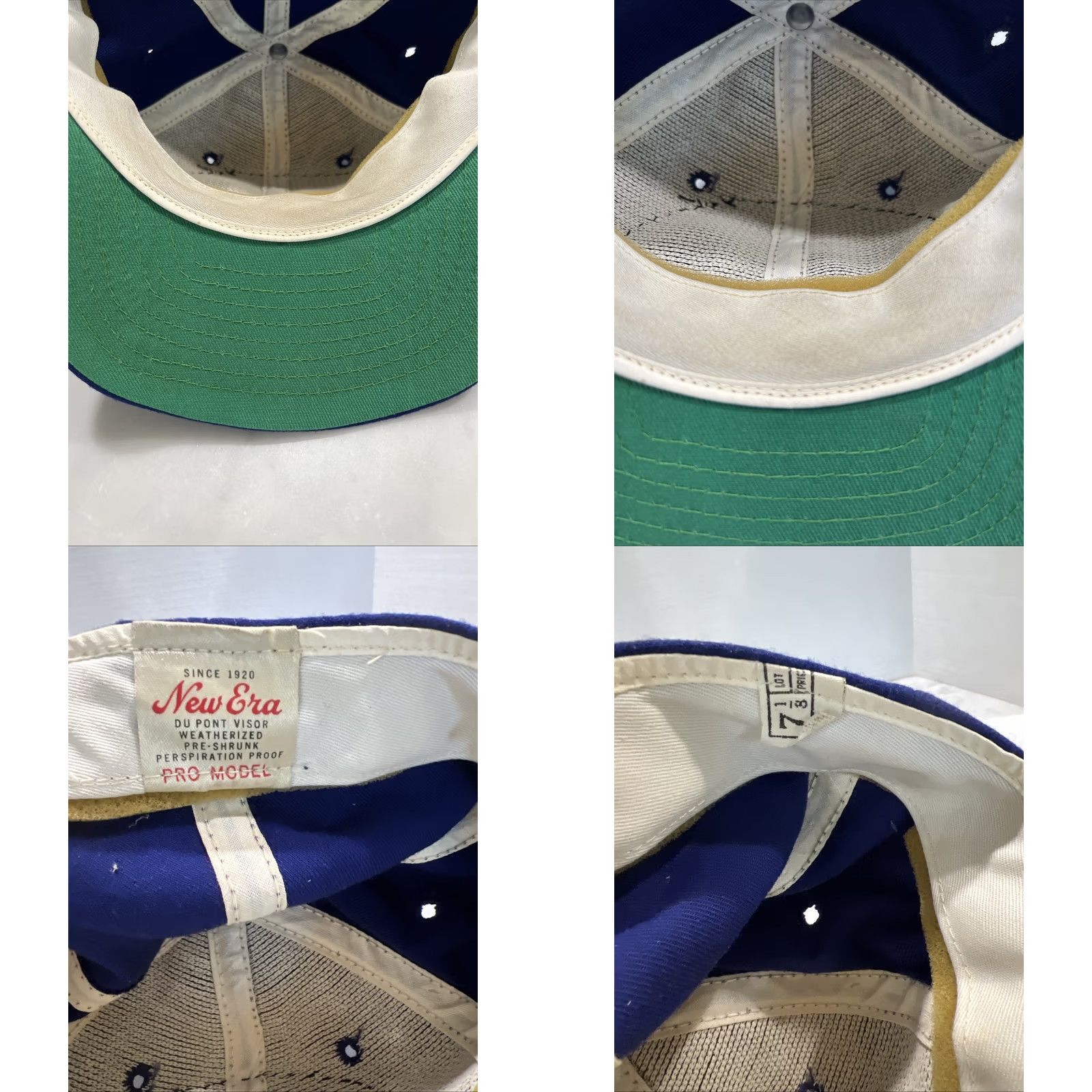 New Era VINTAGE New Era San Jose Police Fitted Hat Cap Pro Model Baseball Cap 7 1/8 Bill Bent Mens Blue Size ONE SIZE - 8 Thumbnail