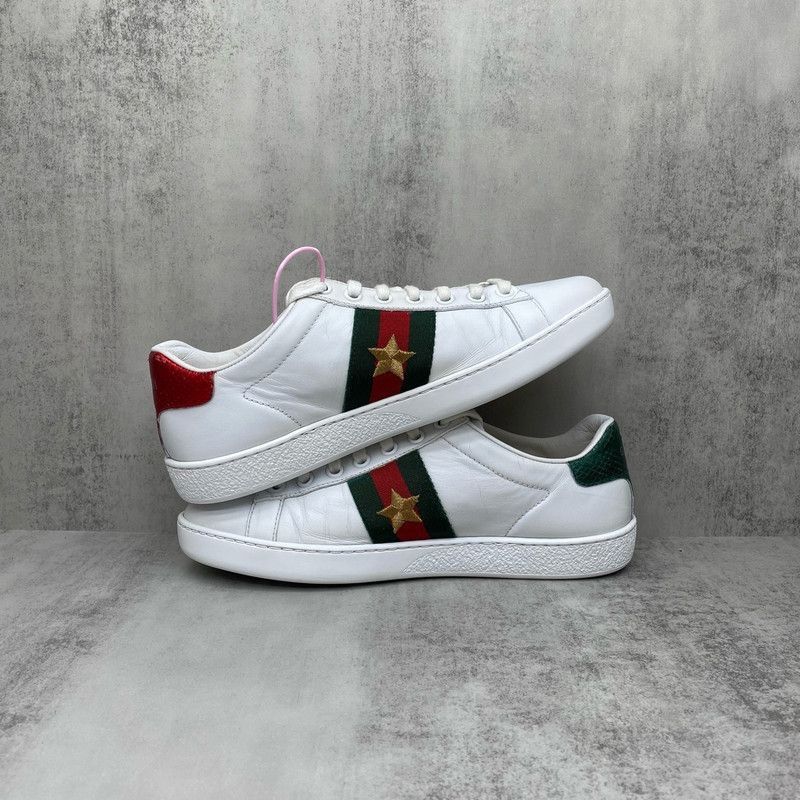 Gucci Gucci Ace Leather Ladybug White Sneakers -2508 Size US 4.5 / IT 34.5 - 1 Thumbnail