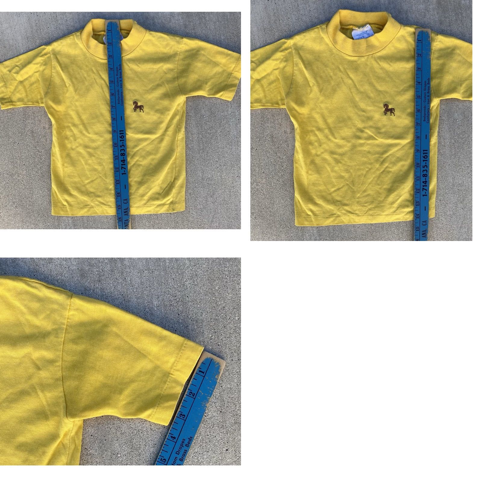 Sears VINTAGE Sears Perma-Prest Yellow T-Shirt Horse Logo Embroidery Size 6 Boys USA Made Size US S / EU 44-46 / 1 - 10 Thumbnail