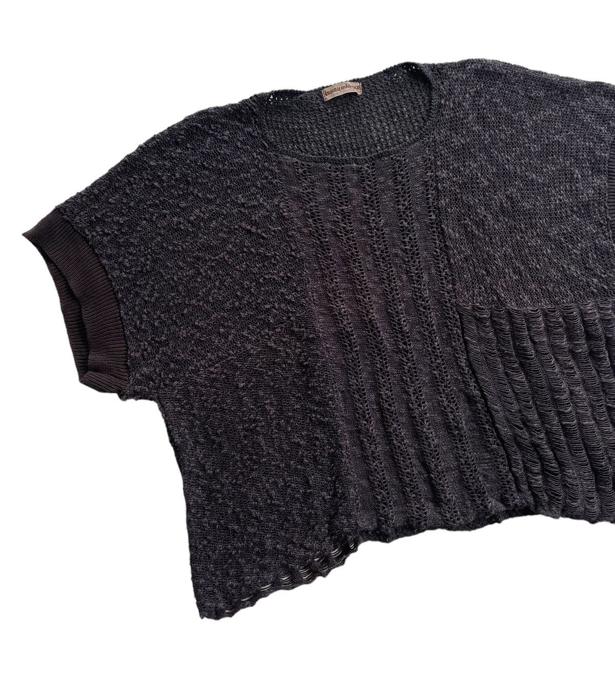 Issey Miyake 1970s Issey Miyake Mesh Knit Cropped Top Size L / US 10 / IT 46 - 5 Thumbnail