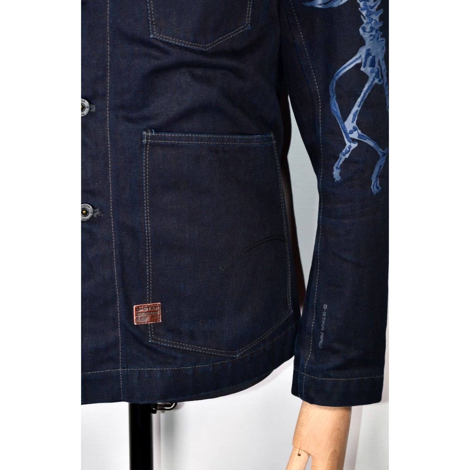 G-Star G-Star Raw Trigger 3D Cropped Blazer Jacket Men M Denim Blue Shirt Hoodie? Size 40R - 6 Thumbnail