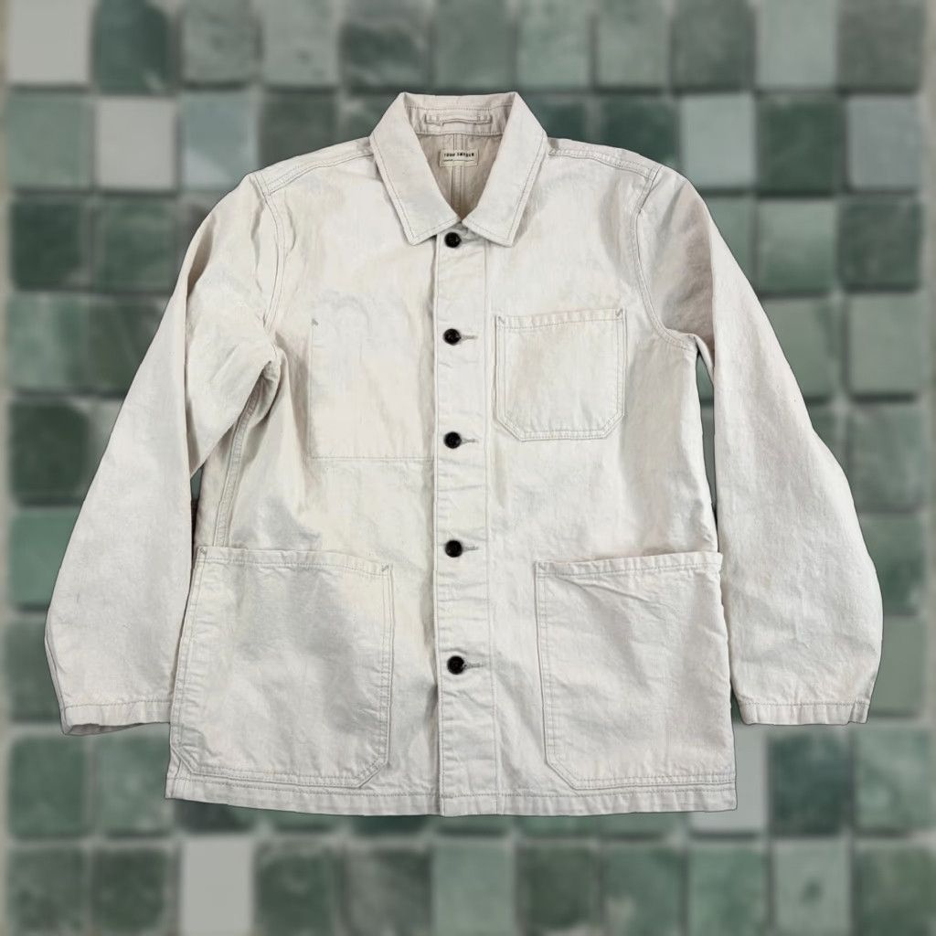 Todd Snyder TODD SNYDER Lightweight Japanese Selvedge Chore Coat in Canvas Men M Ivory 11.5 oz Denim Chore Coat Pockets Baggy Casual Womens Mens Size US M / EU 48-50 / 2 - 1 Thumbnail