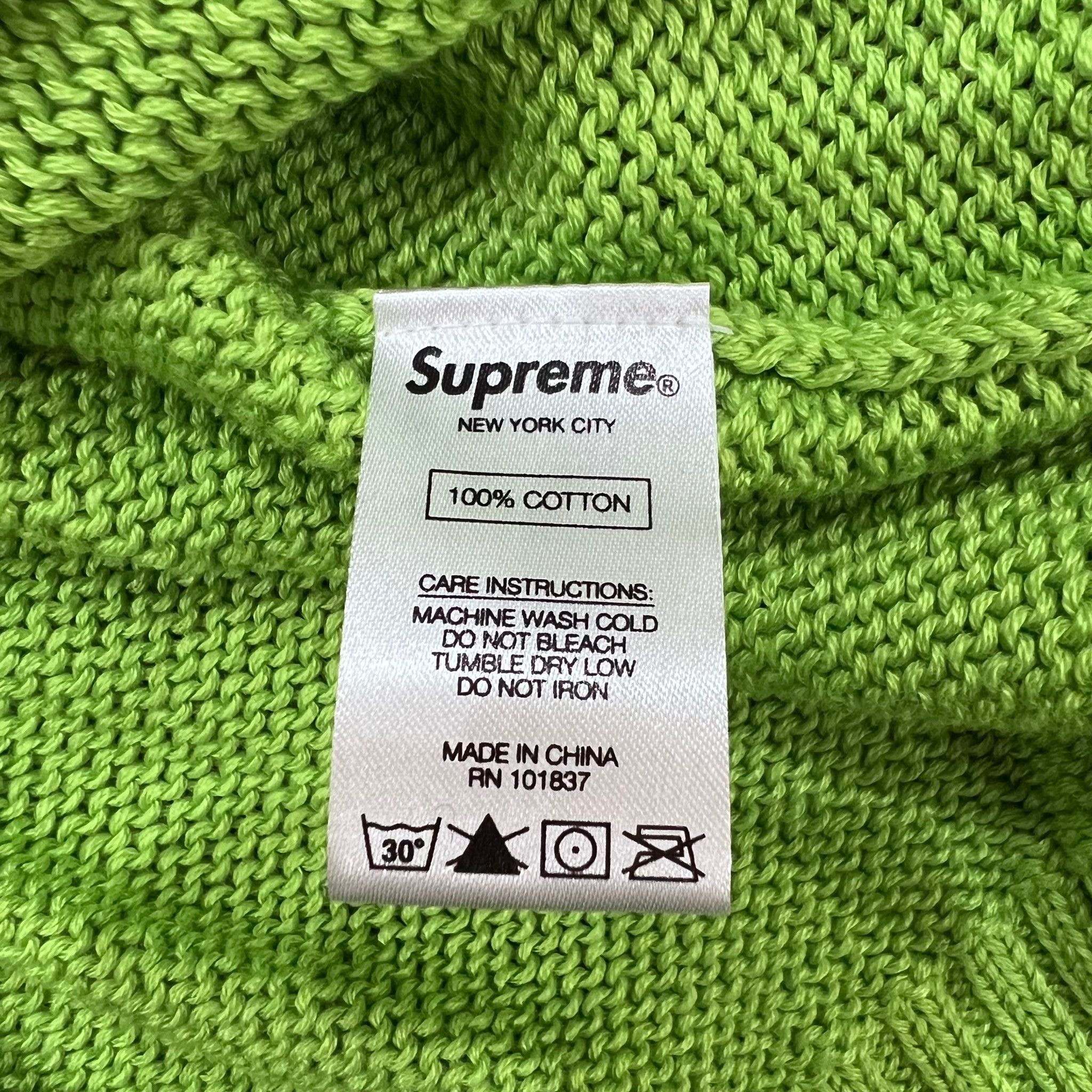 Supreme Supreme Back Logo Neon Green Crewneck Sweater Pullover. Size US M / EU 48-50 / 2 - 7 Thumbnail