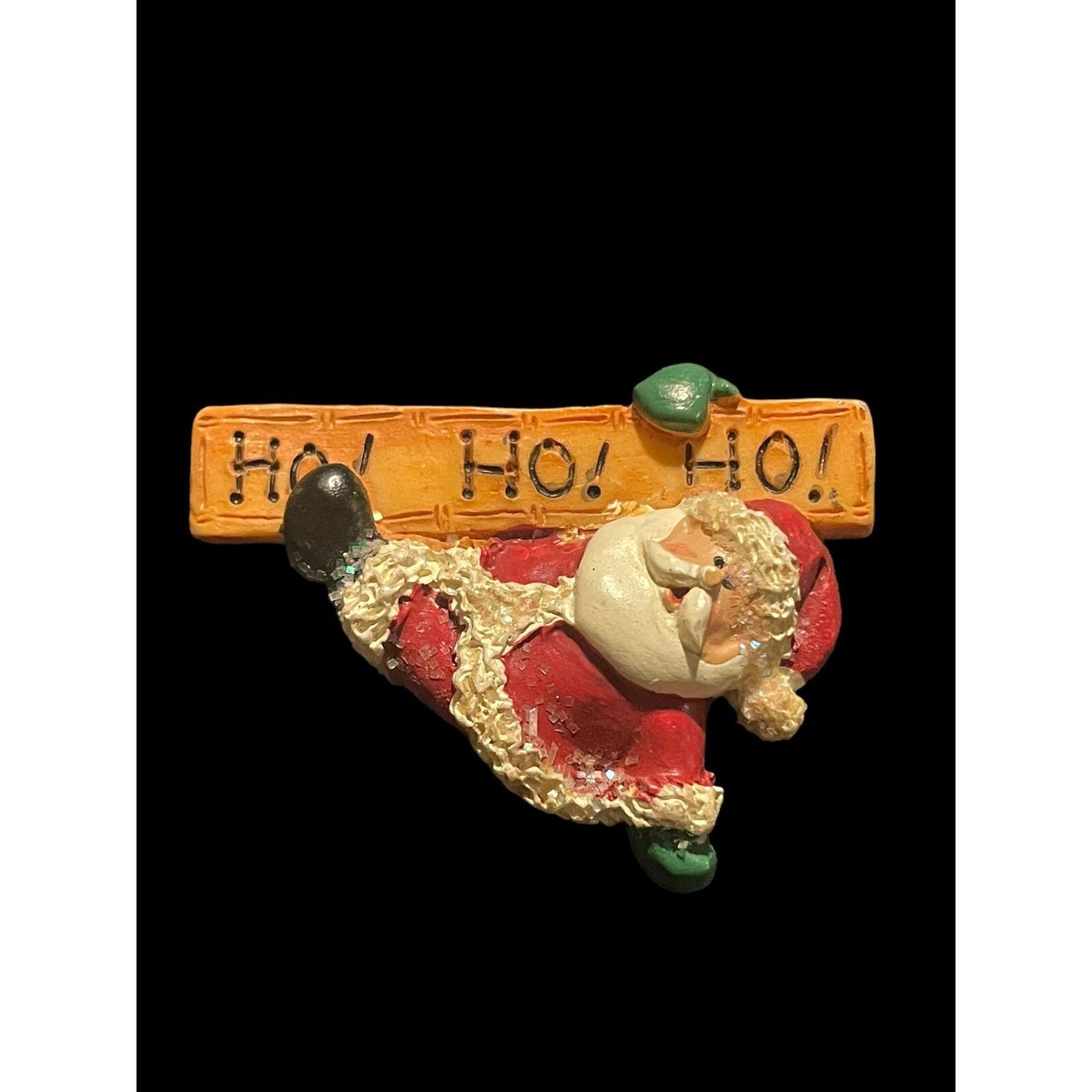 Jewelry × Vintage Vintage Christmas Santa Claus Ho Ho Ho Holiday Brooch Pin Size ONE SIZE - 1 Thumbnail
