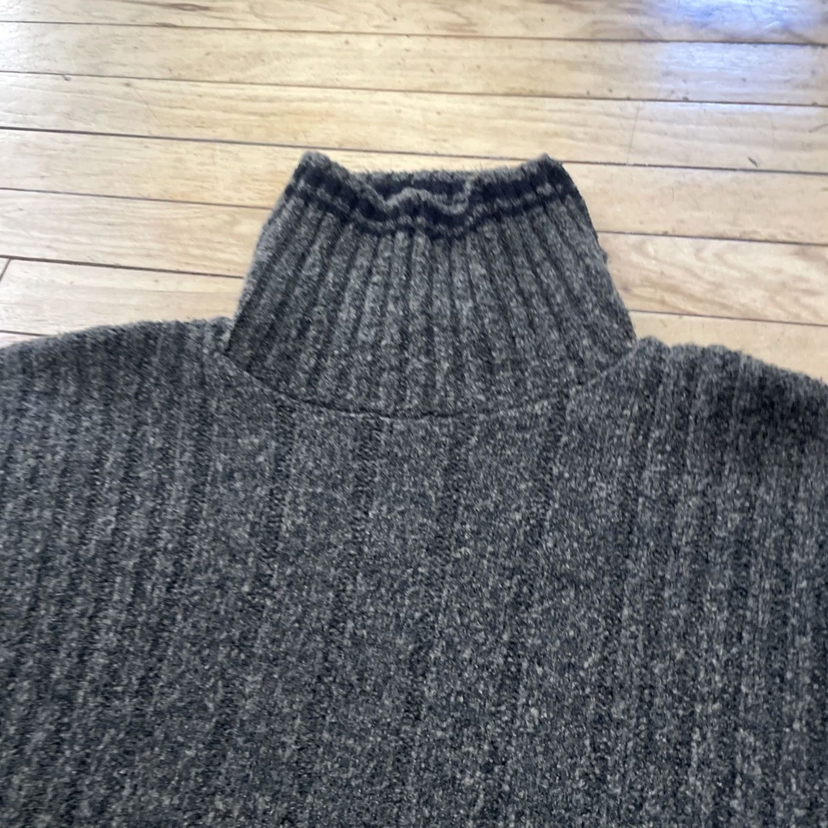 Vintage TAG SPORT vtg 90s Chunky Turtleneck Sweater Brown Black Green Minimal Made USA Sweater Mens L Size US L / EU 52-54 / 3 - 4 Thumbnail