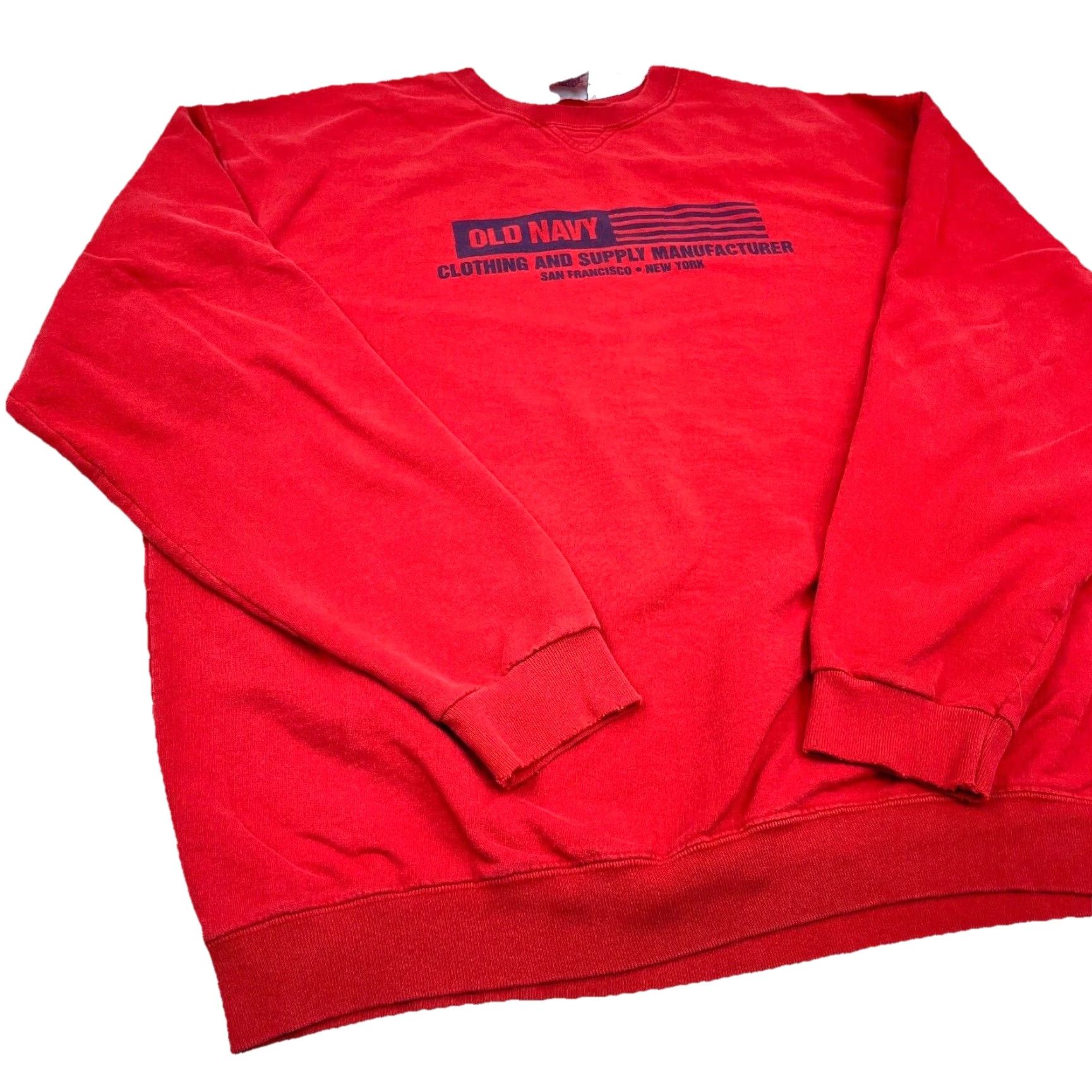 Old Navy VINTAGE Old Navy Sweatshirt Men M Red Blue Crewneck Pullover 90s USA Logo Embroidered Size US M / EU 48-50 / 2 - 3 Thumbnail