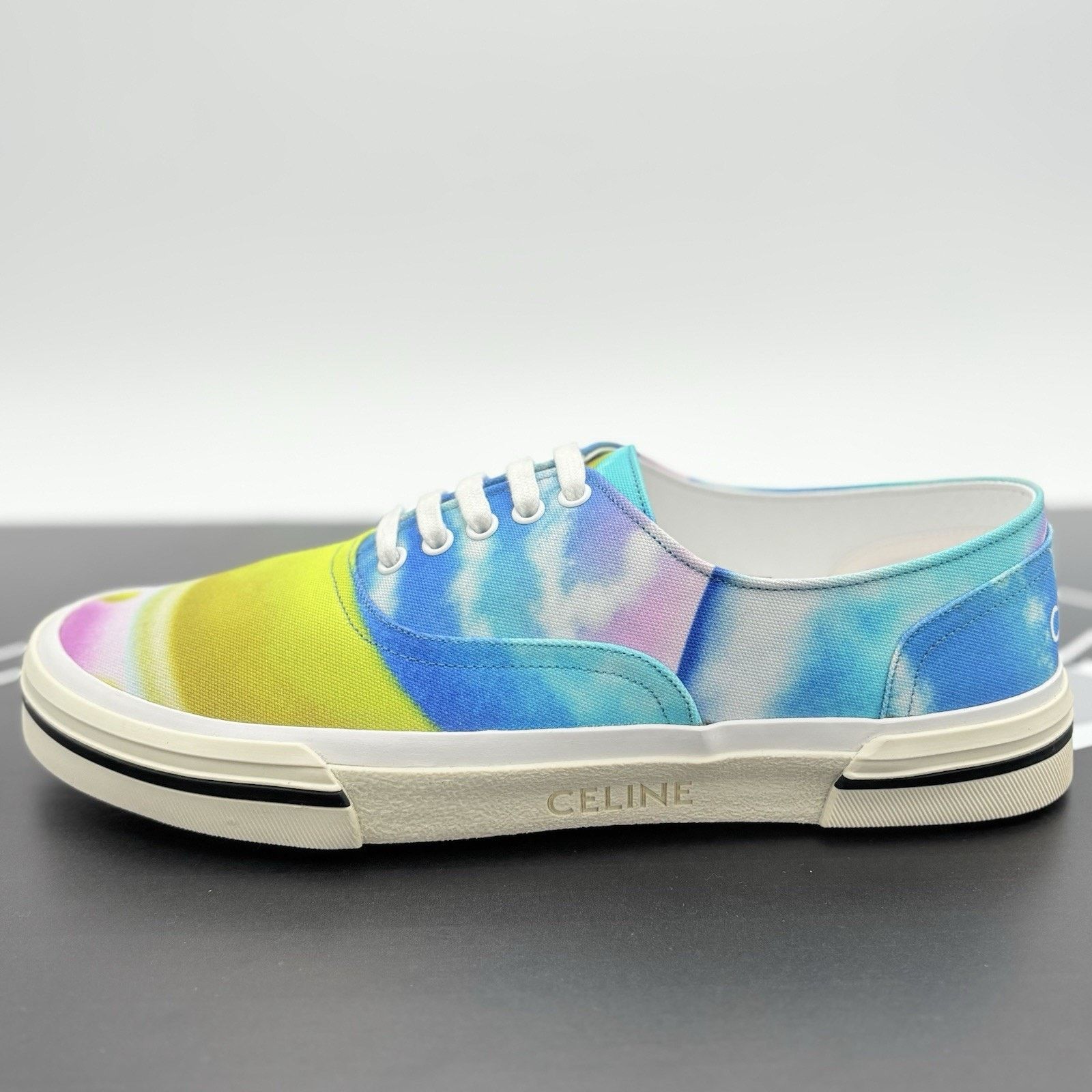 Celine Celine Canvas Print Low Sneaker ' Tie Dye ' | NEW! Size US 12 / EU 45 - 8 Thumbnail